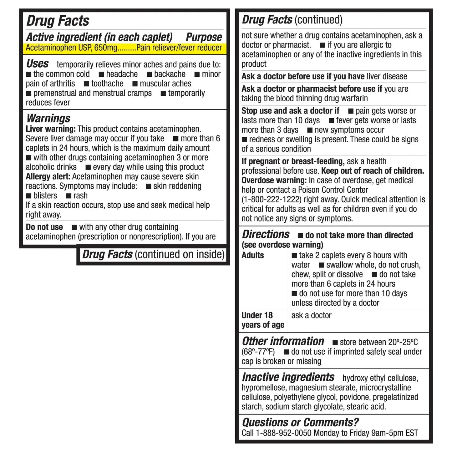 HealthA2Z® Pain Relief Extended Release | Acetaminophen 650mg | 8 Hours | Arthiritis Pain | Pain Reliever - Fever Reducer | Contains no Aspirin (300 Count) HealthA2ZBuy Supplements Australia