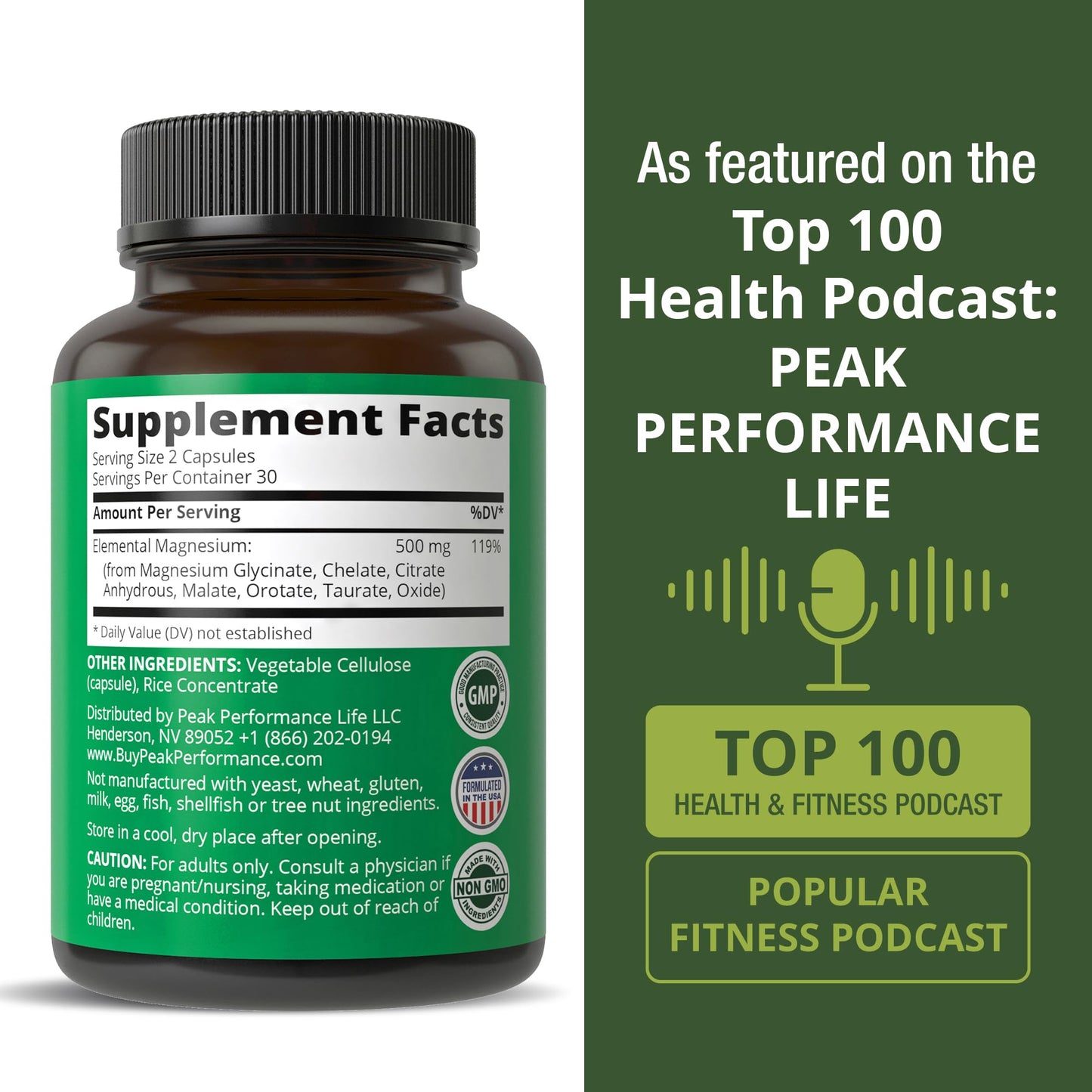 Magnesium Glycinate + Citrate + Malate + Chelate + Orotate + Taurate + Oxide. 7 Forms of Magnesium Complex. 500mg Supplement Capsules for Women & Men. 2 Pills for Sleep, Leg Cramps, Muscles Peak Performance buy supplements Au