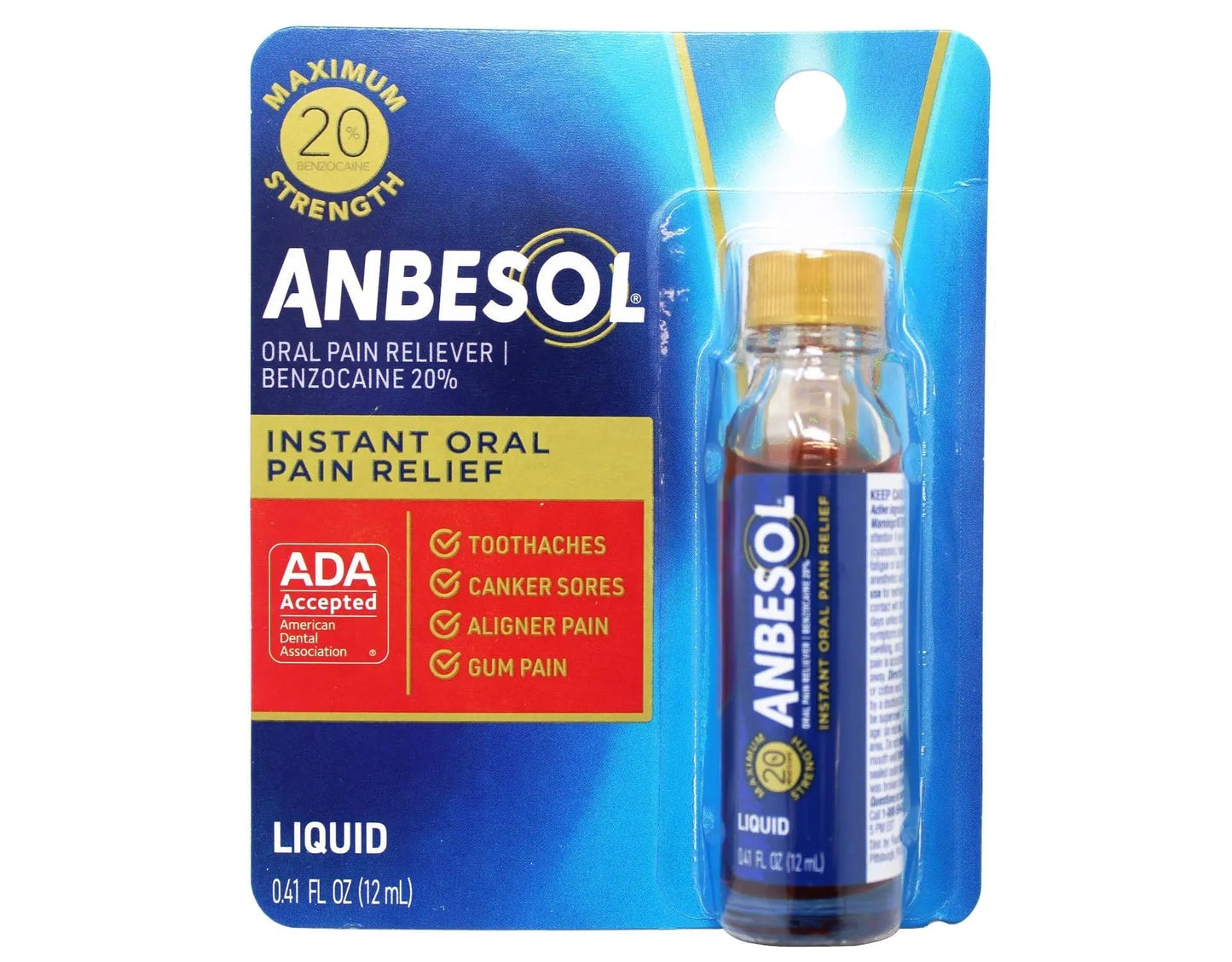 Anbesol Maximum Strength Liquid, 0.41 Fluid Ounce (Pack of 3) YEGEBuy Supplements Australia
