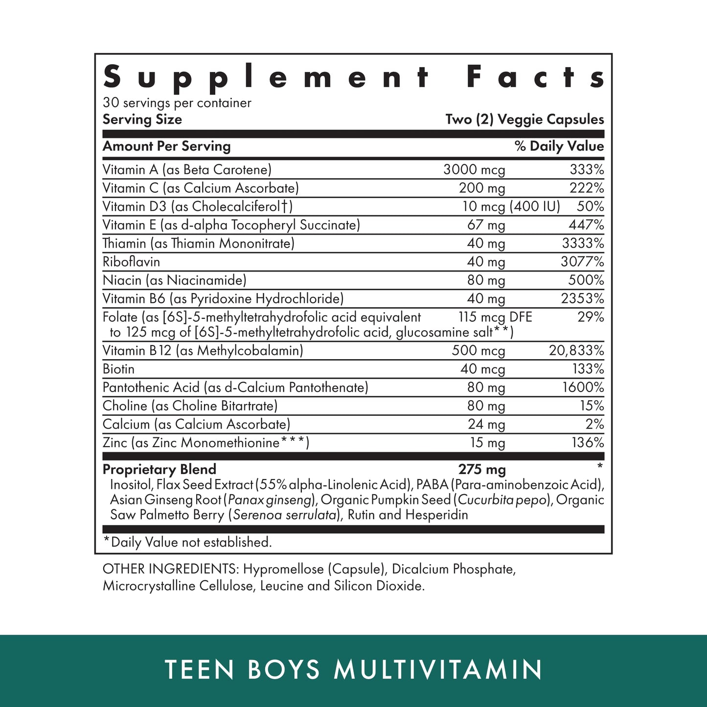 Michael's Health Naturopathic Programs Teen Boys - 60 Vegetarian Capsules - Daily Multivitamin Supplement - Kosher - 30 Servings MICHAEL'SBuy Supplements Australia