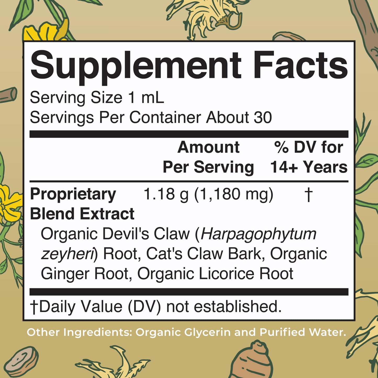 MaryRuth Organics Joint Health Liquid Extract | Four Herbal Blend Liquid Drops | Ginger Root | Licorice Root | Cats Claw | Devils Claw | Vegan | Non GMO | Alcohol Free Tincture | 30 Servings MARYRUTH'SBuy Supplements Australia