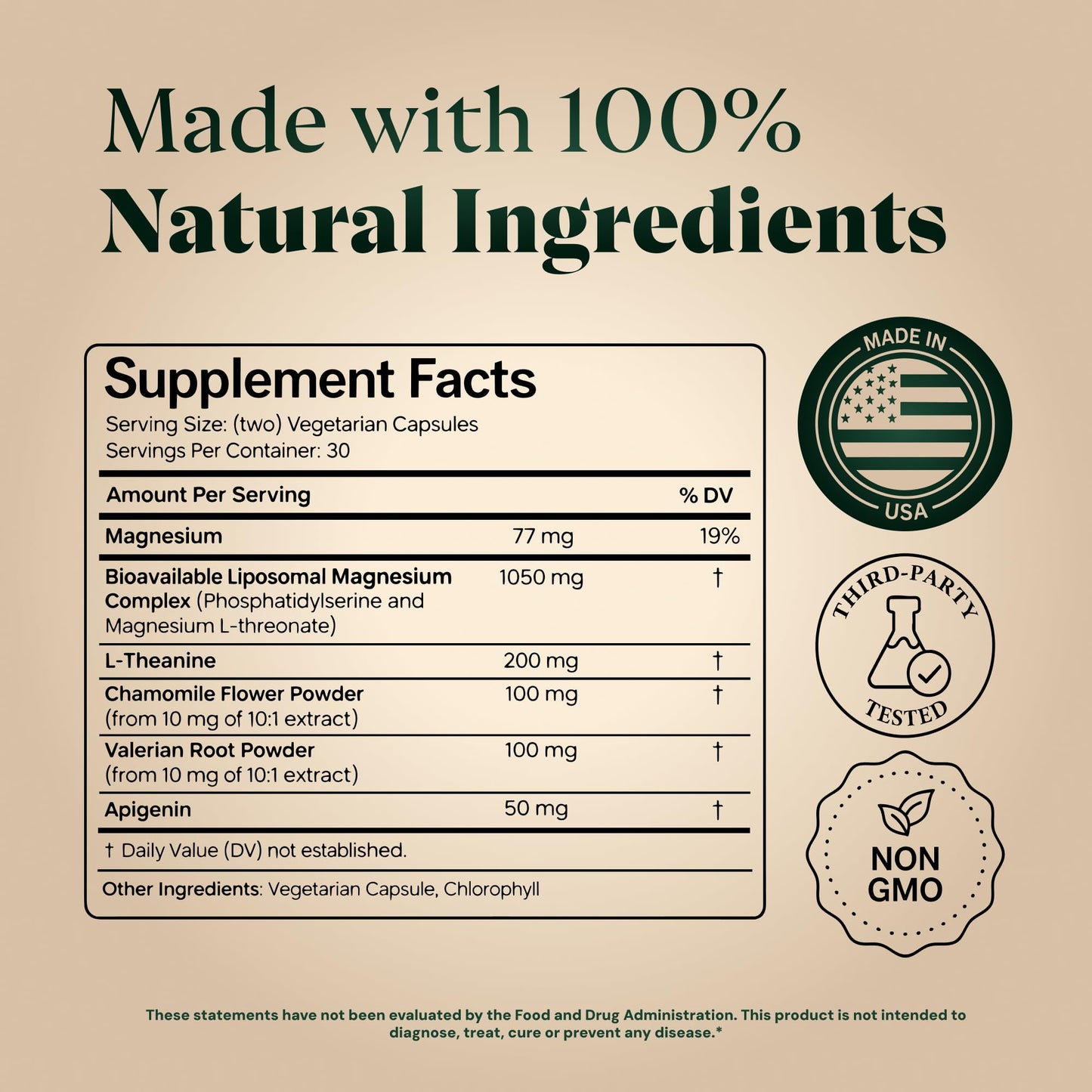 Magnesium L-Threonate with Apigenin, Valerian Root & L-Theanine – No Melatonin Restful Sleep & Brain Supplement – Clinically Studied 7-Ingredient Formula – Memory & Focus – 60 Capsules Plus+Ultra buy supplements Au