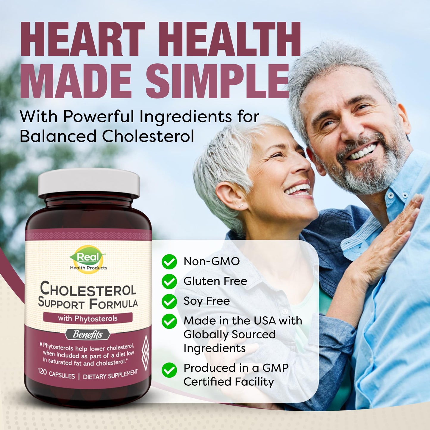 Advanced Cholesterol Health Complex with Plant Sterols. Cholesterol & Lipid Support Supplement for Healthy Heart & Cholesterol Levels for Men & Women. 120 Capsules RHP buy supplements Au