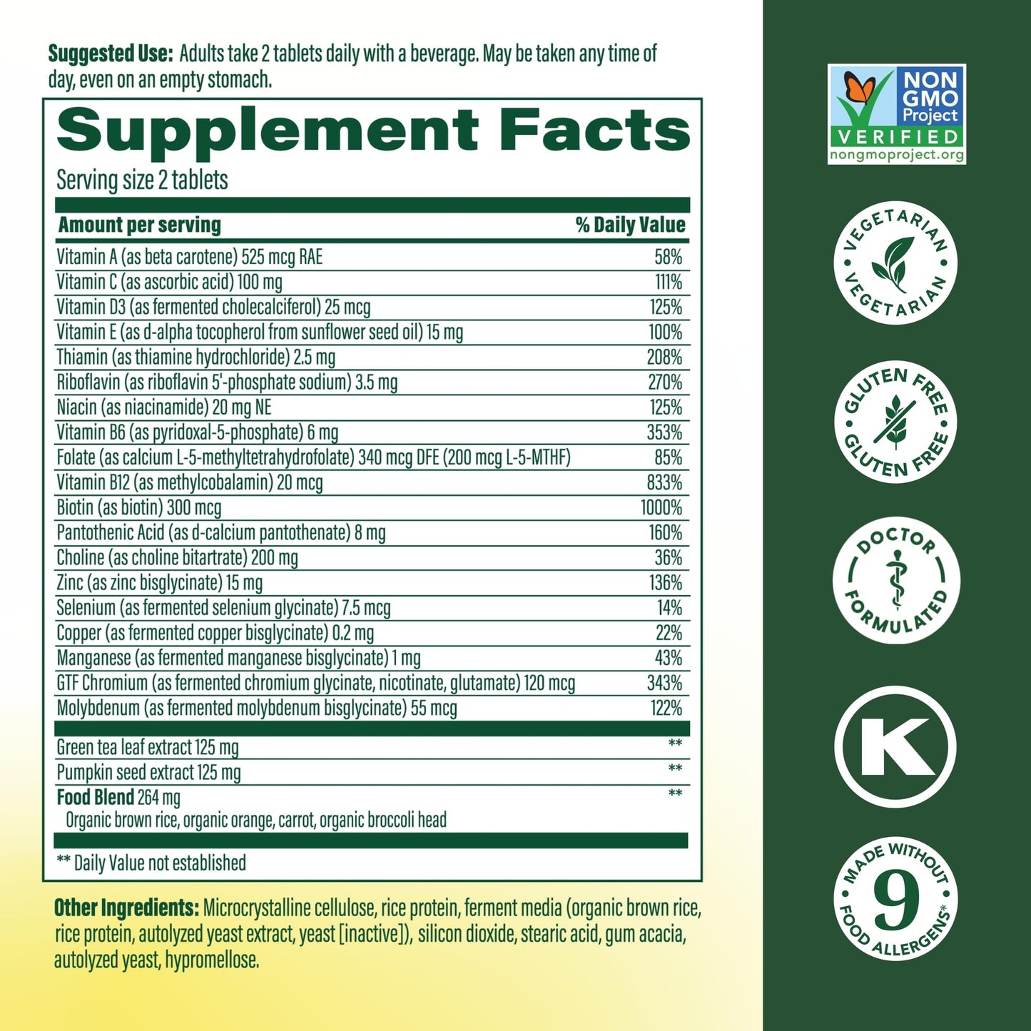 MegaFood Advanced Multivitamin for Men 55+, Mens Multivitamins 50 Plus, Methylated B12, Methyl folate, Choline, Vitamin D, Brain & Muscle Health, Immune Support, Vegetarian - 120 Tablets (60 Servings) MegaFoodBuy Supplements Australia