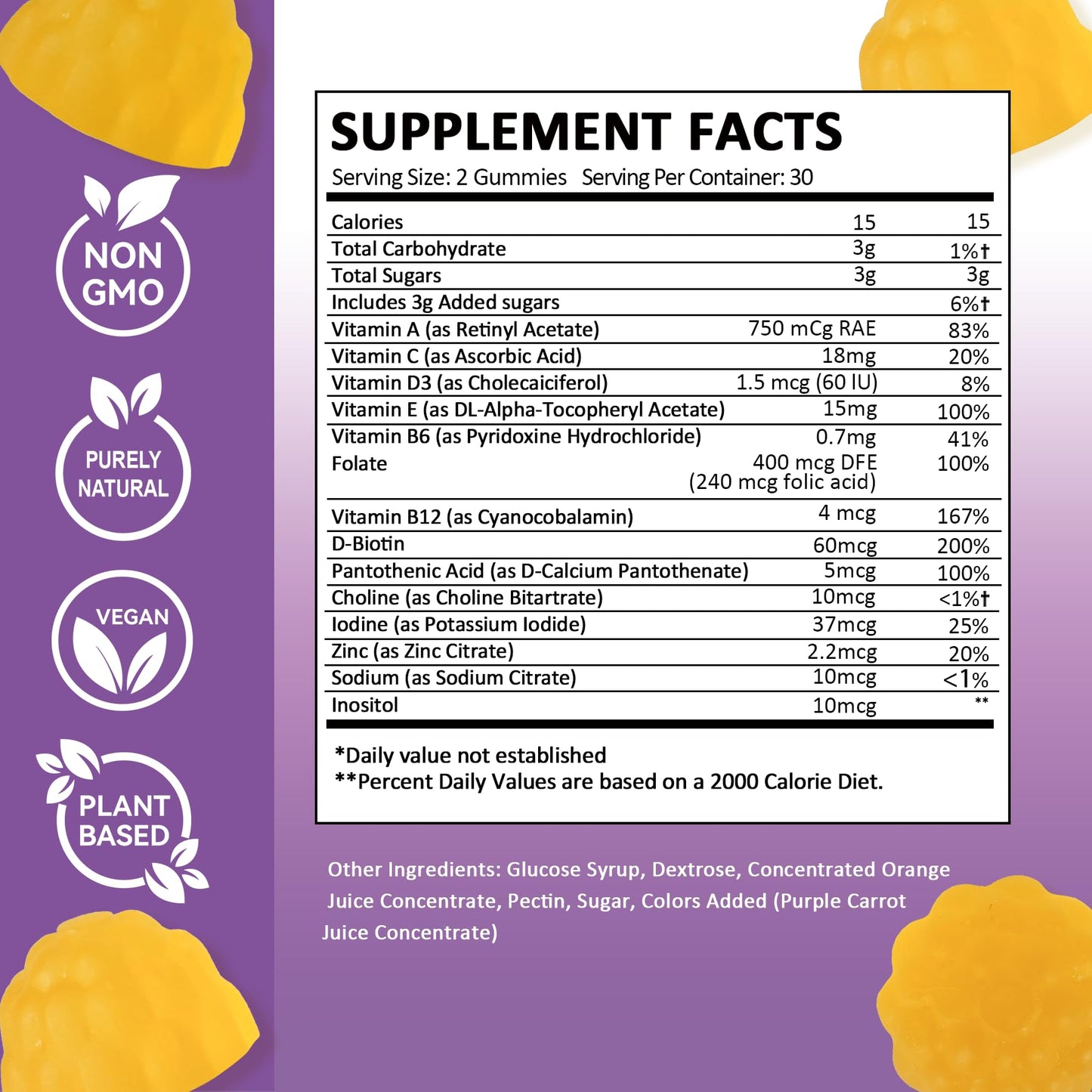 Fibro Gummies for Women Ovarian, Multivitamin Gummies for Hormone Balance, Ovarian Support Inositol Gummy with Vitamin A, E, and Minerals, 60 Count FeelherbsBuy Supplements Australia