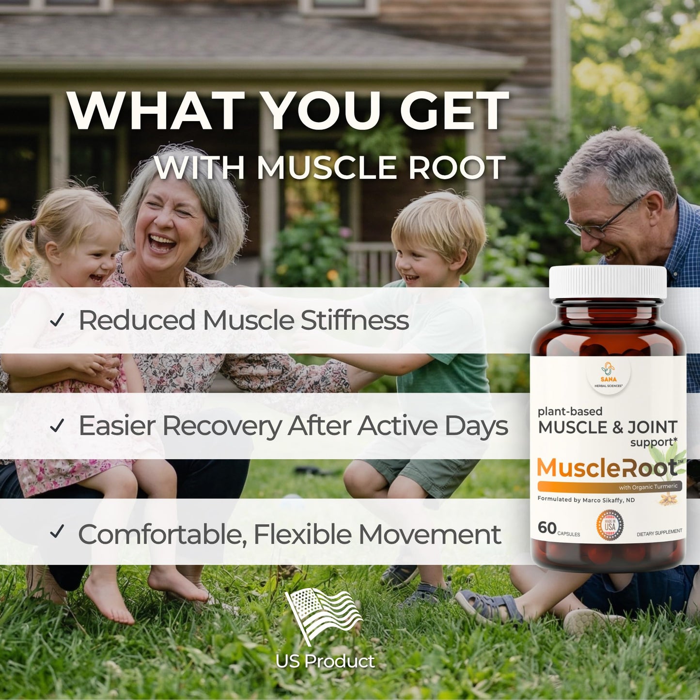 Muscle & Joint Support Supplement – Botanical Formula for Healthy Inflammatory Response | 6 Research-Backed Botanicals | Organic Turmeric | 60 Capsules | Sana Herbal Sana Herbal SciencesBuy Supplements Australia