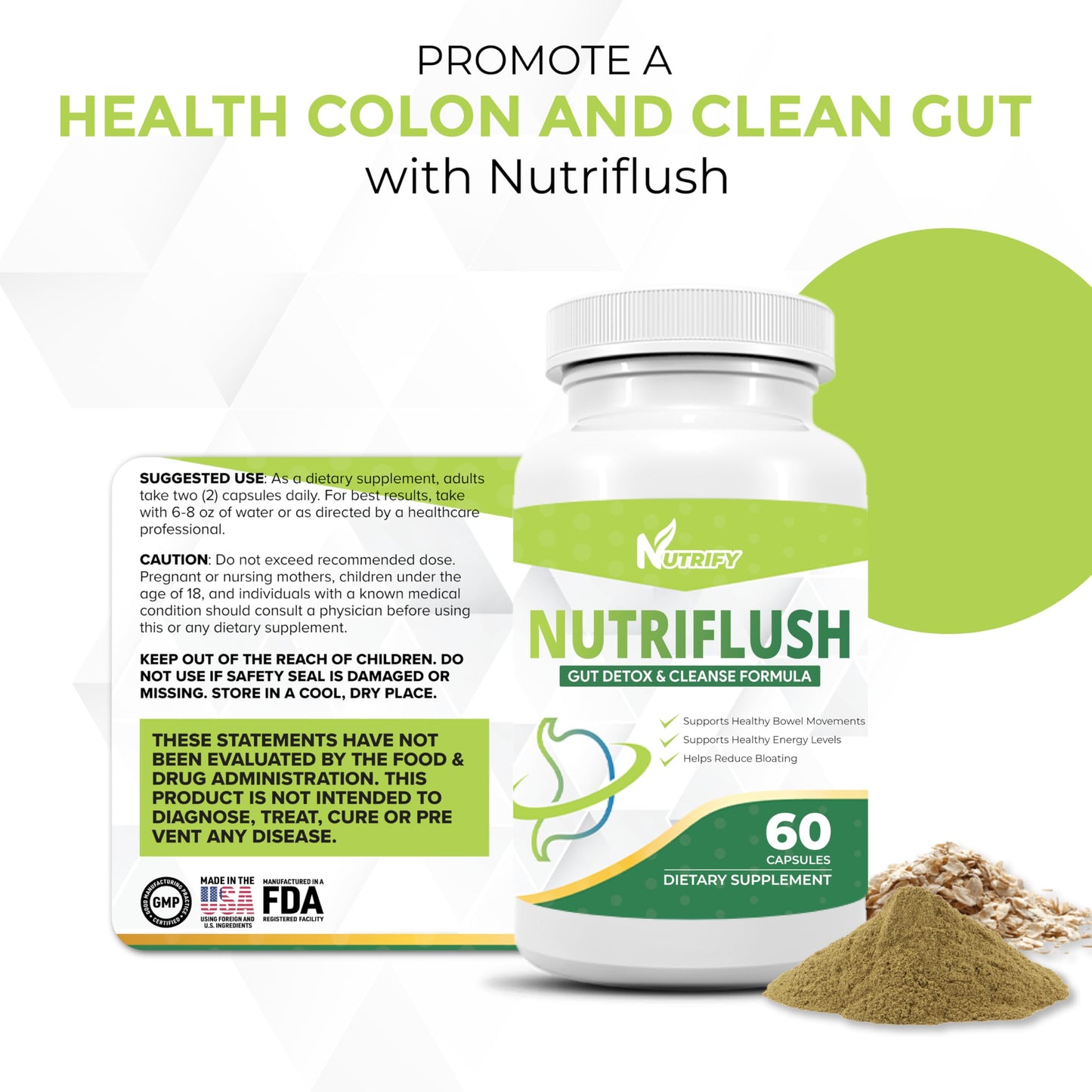 NutriFlush - Powerful Colon Support & Gut Cleanse Formula, High Absorption, GMO Free, Made in USA Generic buy supplements Au