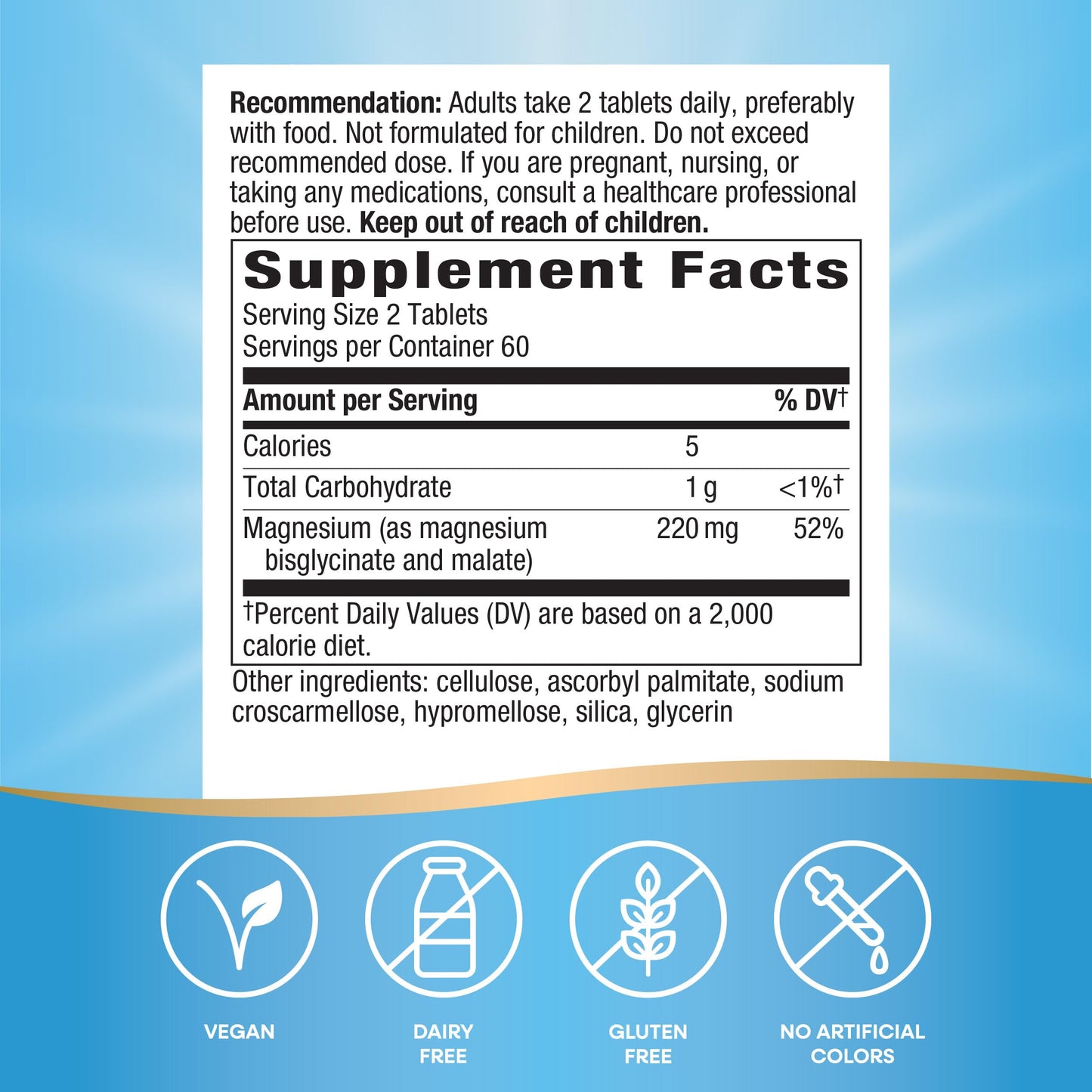 Nature's Way Magnesium Glycinate Complex, Supports Heart, Muscle, Nerve Function*, Highly Absorbable, 220 mg per 2-Tablet Serving, No Gluten, Vegan, 120 Tablets Nature's Way buy supplements Au