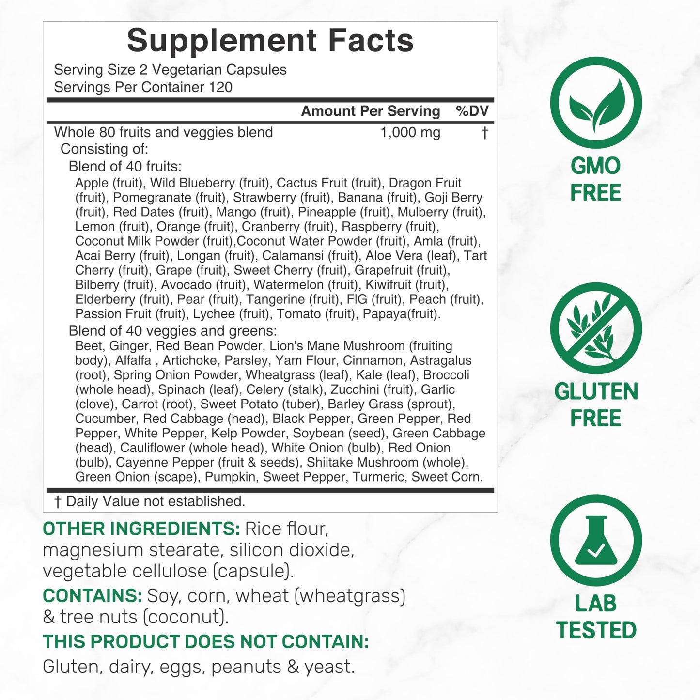 Nature’s Fruits & Veggies Supplement, 240 Veggie Capsules – 80 Whole Food Superfoods for Daily Balance – 40 Fruits with 40 Vegetables and Greens – Non-GMO, Gluten Free DEAL SUPPLEMENT buy supplements Au