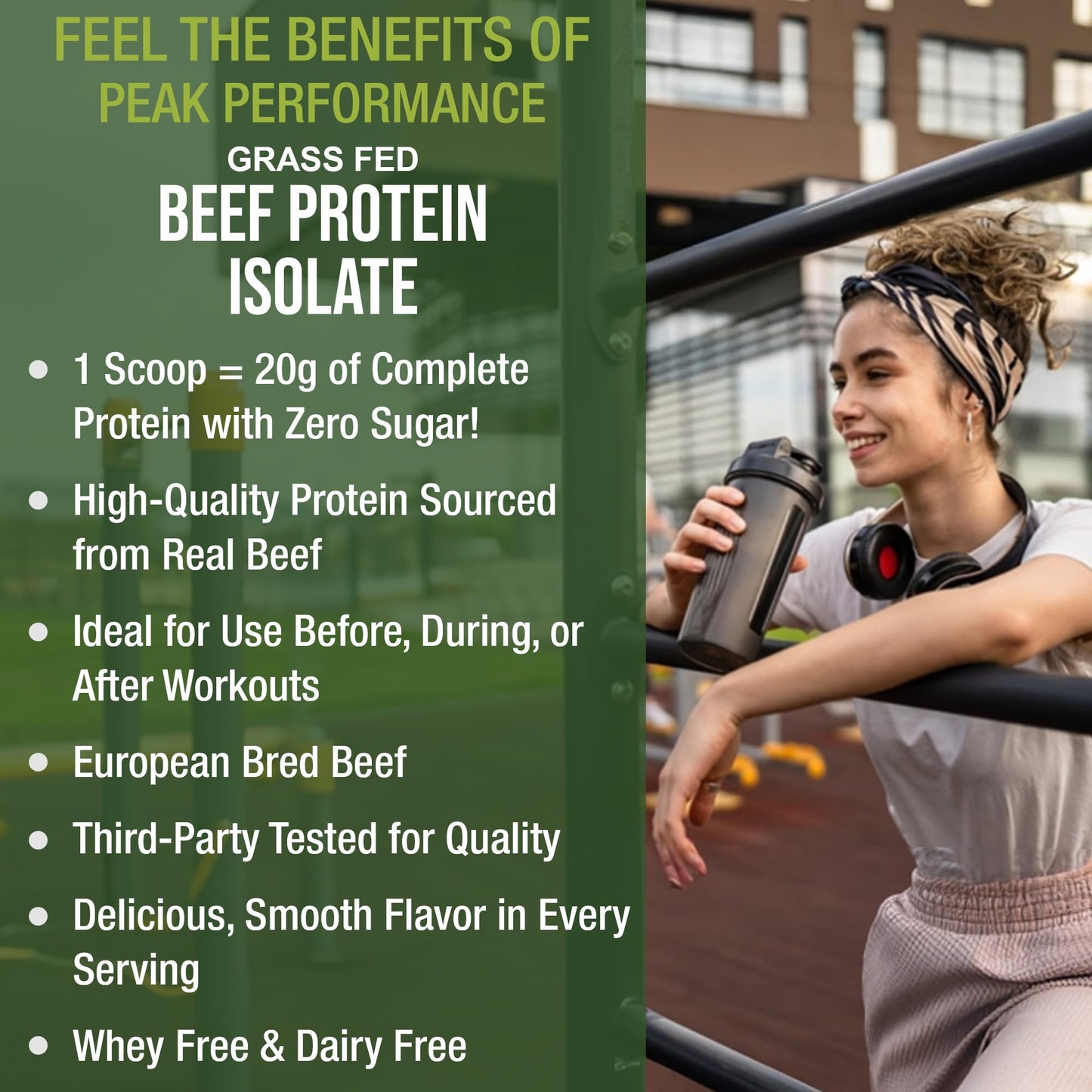 Grass Fed Beef Protein Powder - Lactose Free Great Tasting Beef Protein Isolate. Complete Animal Based Non Dairy Paleo Carnivore Supplement for Prime Muscle Building. No Whey. Unflavored Peak Performance buy supplements Au