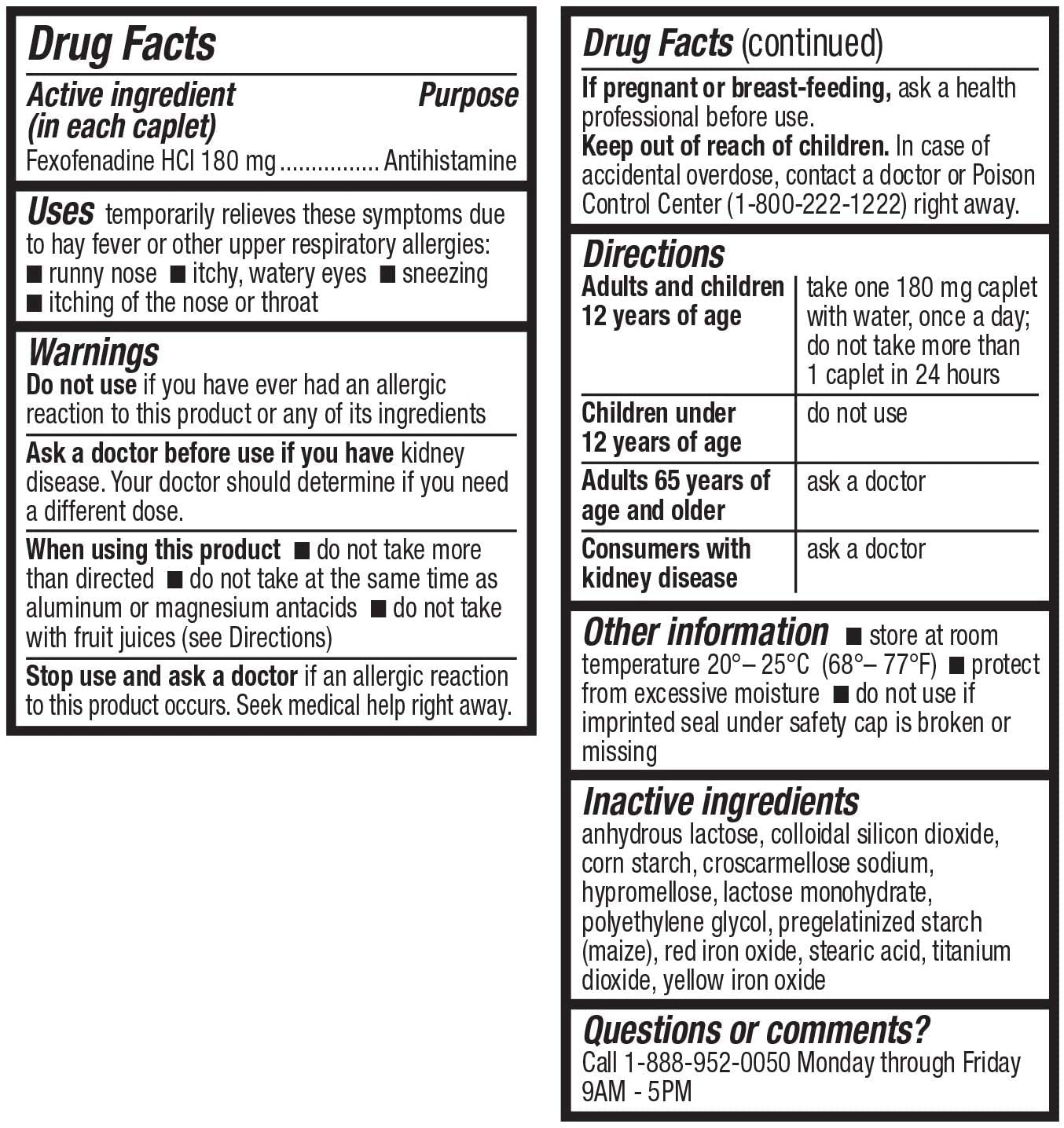 HealthA2Z Fexofenadine Hydrochloride 180mg, Antihistamine for Allergy Relief, 24-Hour Antihistamine for Allergy Relief (120 Count (Pack of 1)) HealthA2ZÂ buy supplements Au