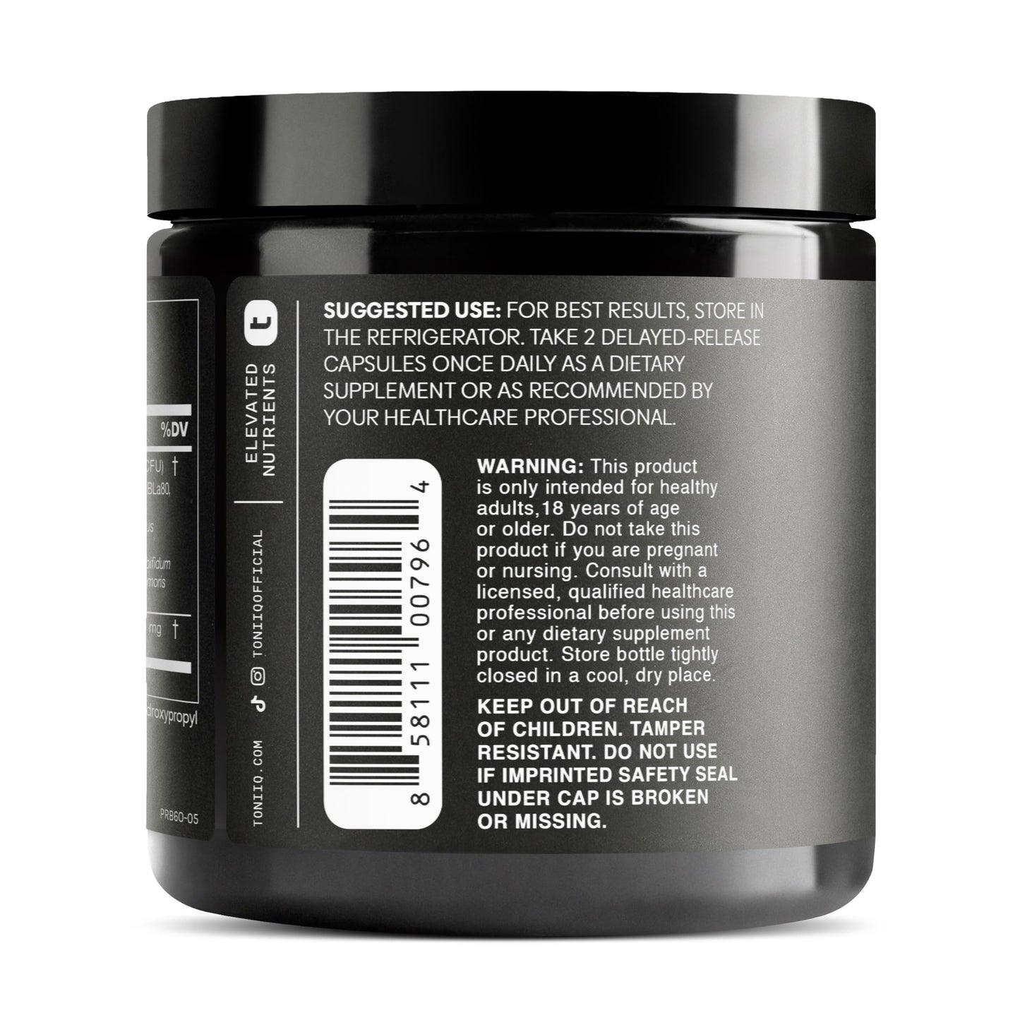Toniiq 200 Billion CFU Probiotic Supplement 30 Verified Third-Party Tested Strains - Fully Shelf-Stable Probiotics Formula