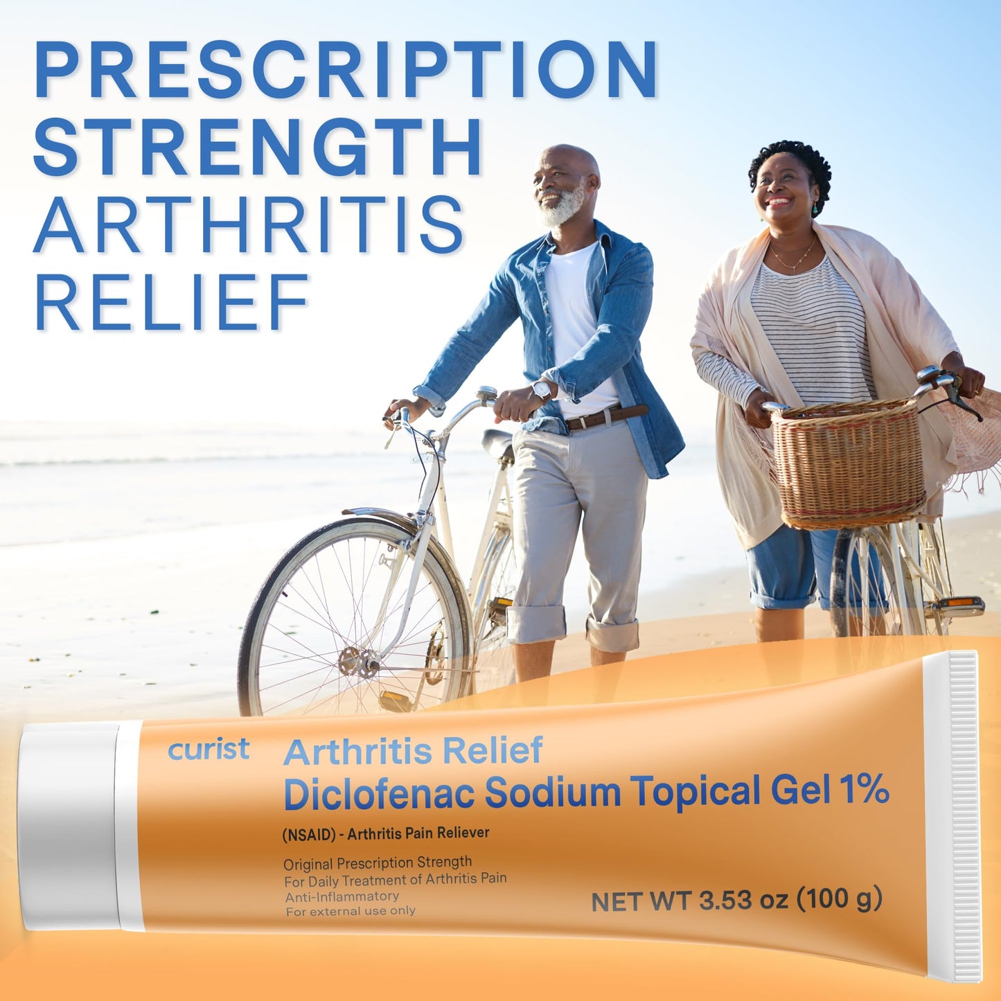 Curist Diclofenac Sodium Topical Gel 1 Percent 100g for Arthritis Pain - Joint Pain Relief for Hand Pain, Foot Pain, Knee Pain, Elbow Pain & Ankle Pain - 1% - 3.53oz CuristBuy Supplements Australia