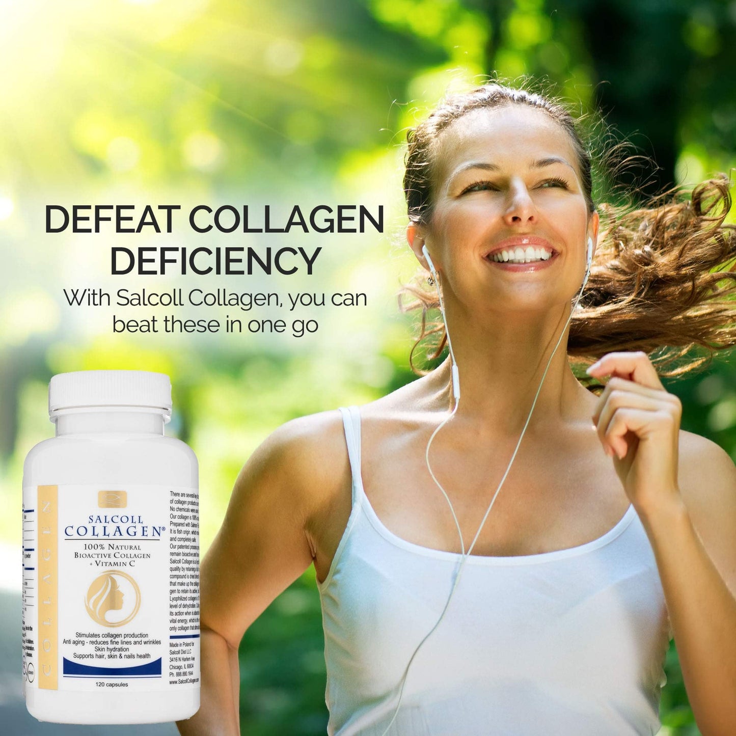 Salcoll Premium Marine Collagen Capsules, 120 Count, Fish Collagen Supplement for Joint Support, Skin, Hair & Nails Salcoll buy supplements Au