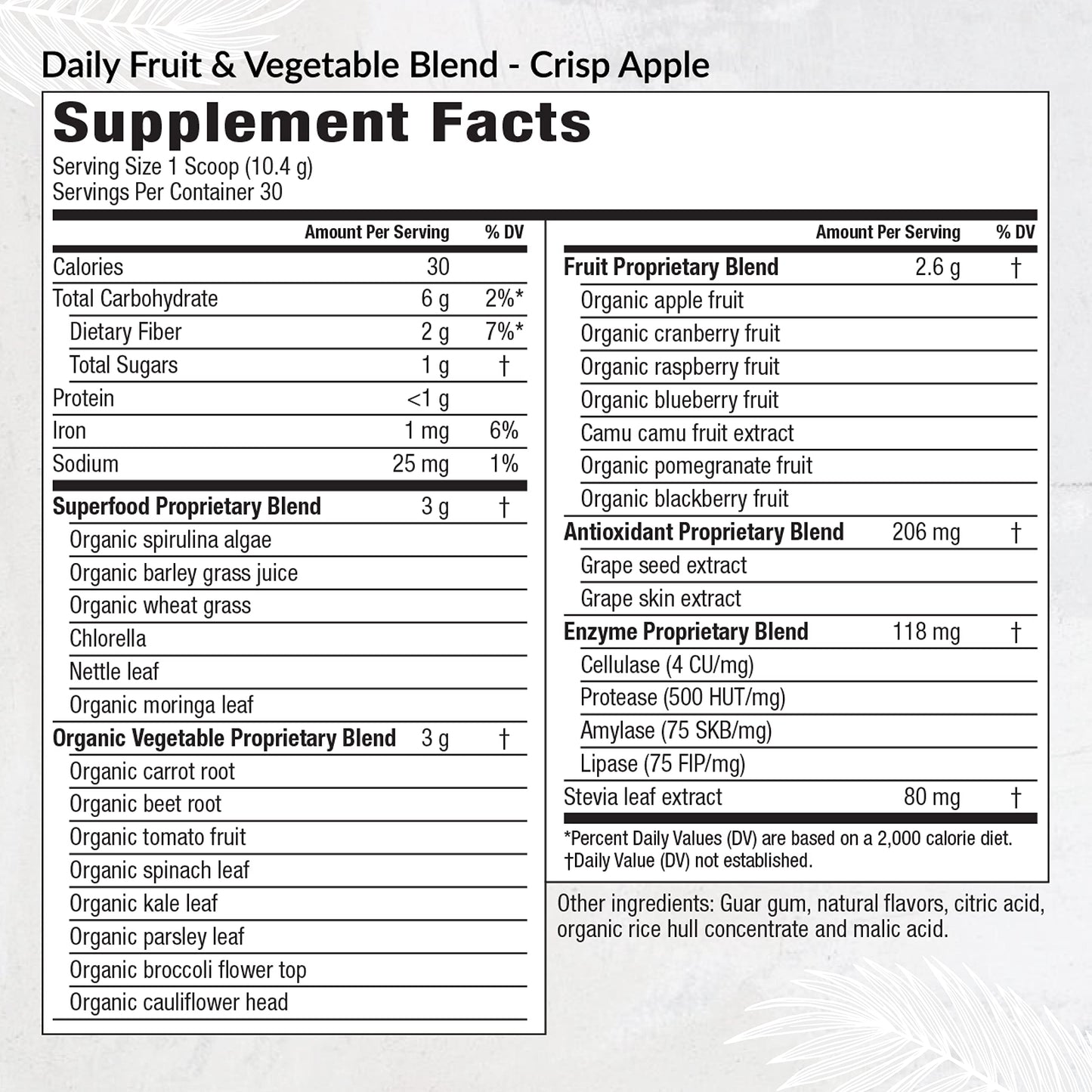 Equilife Daily Fruit & Vegetable Blend, Superfood Antioxidant Supplement, Crisp Apple Flavor with Vitamin C, Fiber, and 9 Essential Amino Acids, Supports Energy, Low Sugar, Vegan, 30 Servings Tub Equilife buy supplements Au