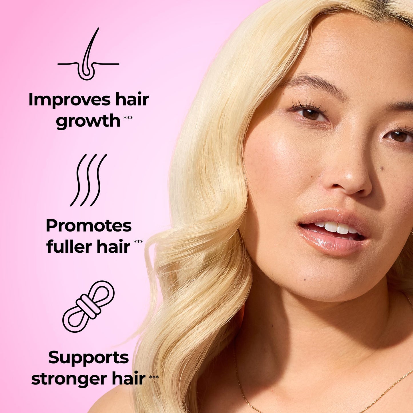 HUM Hair Strong Daily Hair Growth Gummies with Biotin, Zinc, Vitamin B12 to Support Growth, Folic Acid & Vitamin B12 Gummy Vitamins for Healthy Hair Support for Women and Men, 60 Gummies HUMBuy Supplements Australia