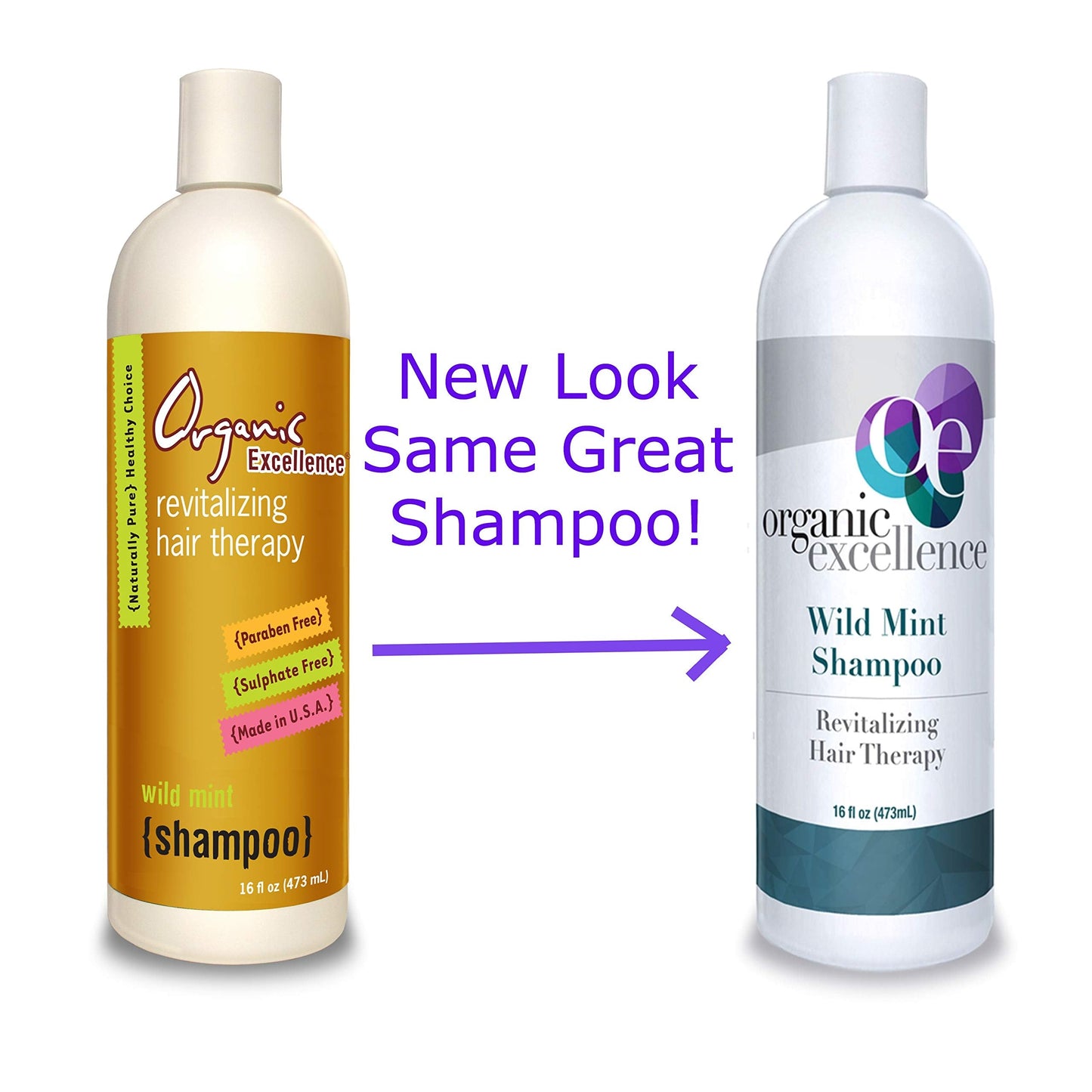 Organic Excellence Wild Mint Shampoo - 16 oz Organic ExcellenceBuy Supplements Australia