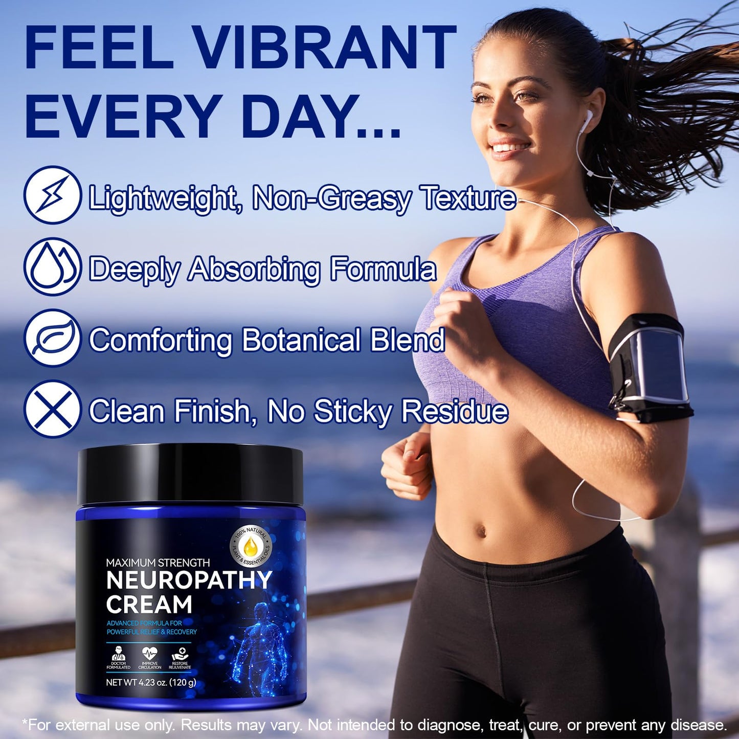 Neuropathy Cream Extra Strength 120g, Neuropathy Nerve Pain Relief Cream Contains Arnica, Vitamin B6 & Lavender, Deep Soothing & Moisturizing Aus HealthcareBuy Supplements Australia