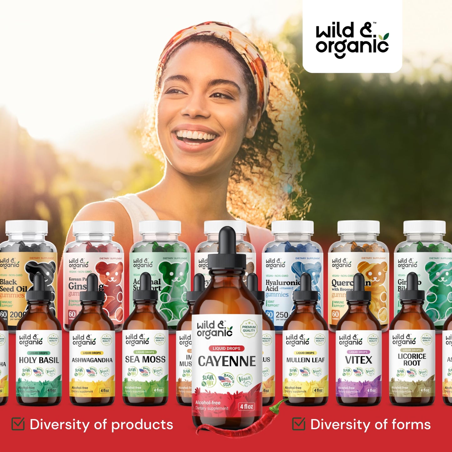 Wild & Organic Cayenne Pepper Tincture - Digestive Support with Capsaicin Extract - Cayenne Pepper Liquid Drops for Overall Well-Being - Unflavored, Vegan, Sugar & Alcohol-Free - 4 fl oz Wild & Organic buy supplements Au