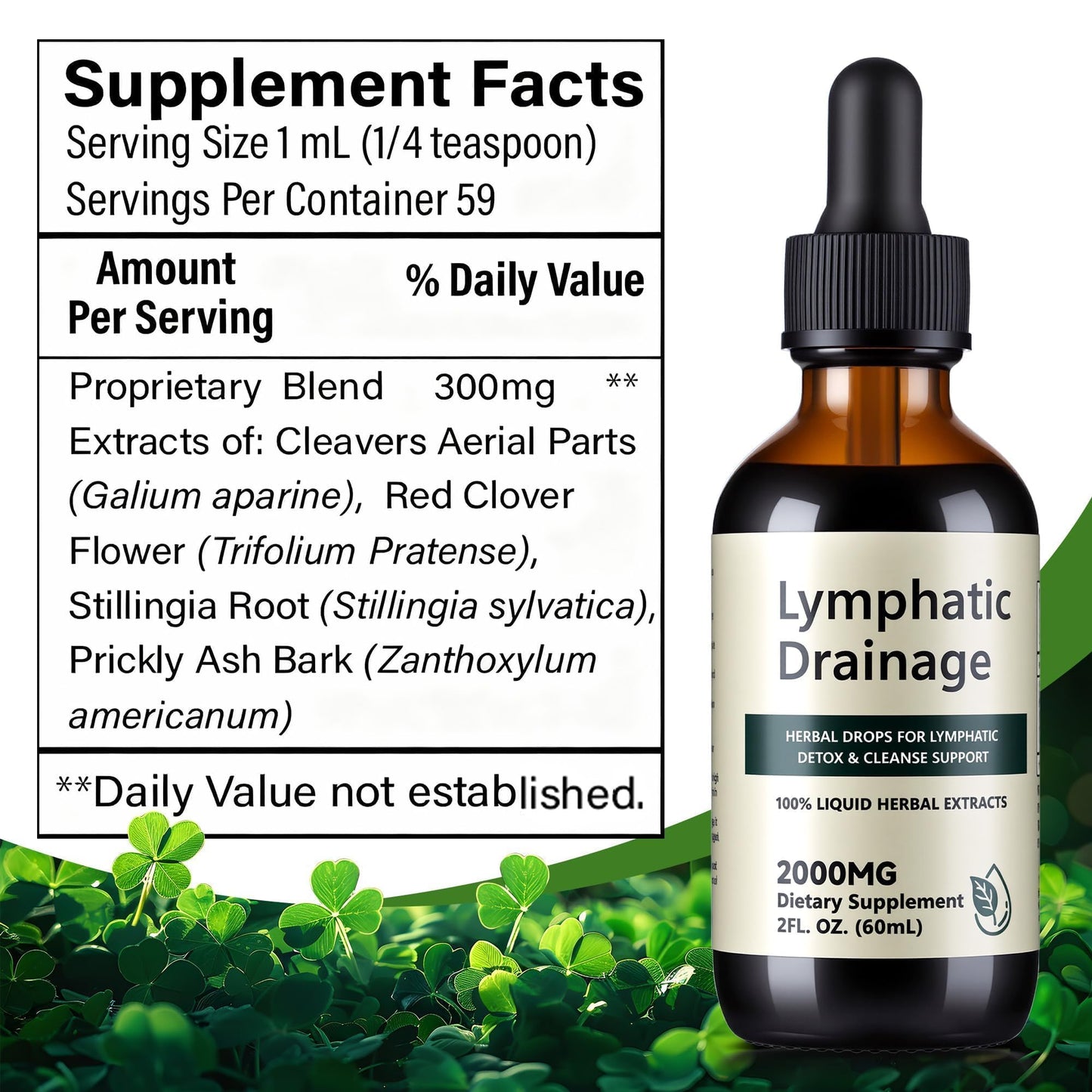 Wacipek Organic Lymphatic Drainage Drops, Lymphatic Drainage Supplement for Healthy Lymph Circulation, Reduce Bloating & Support Detox, Alcohol-Free Liquid Blend, 2 Fl Oz(60ml) Wacipek buy supplements Au