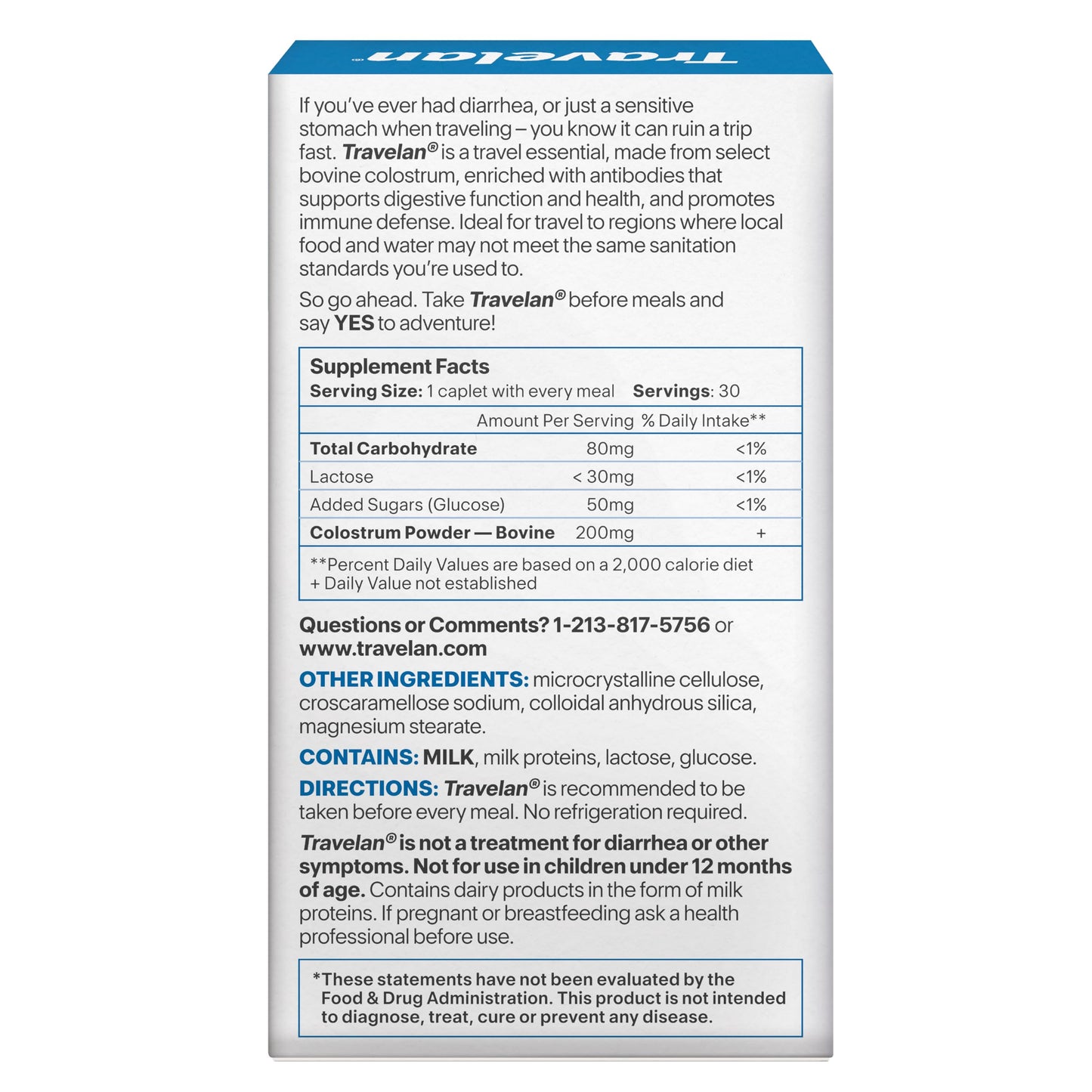 Anti Diarrhea Pills Help Prevent Traveler’s Diarrhea Before It Starts, Clinically Proven, Travel Essentials, Drug-Free Colostrum, Natural Digestive and Immune Support Supplement, 30 Count Travelan buy supplements Au