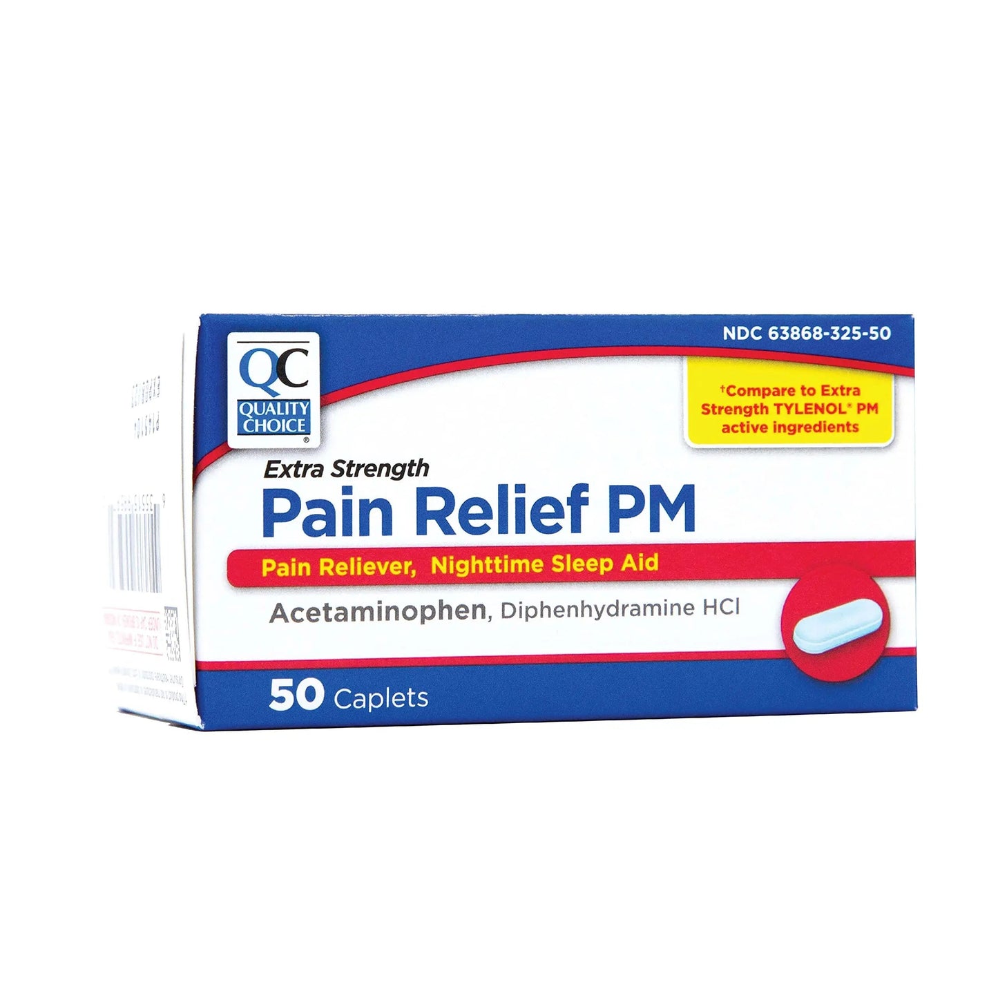Quality Choice Extra Strength Pain Relief PM, Pain Reliever and Nighttime Sleep Aid, Acetaminophen 500 mg & Diphenhydramine HCI 25 mg (Sleep Aid), 50 Count Package of Caplets Quality ChoiceBuy Supplements Australia