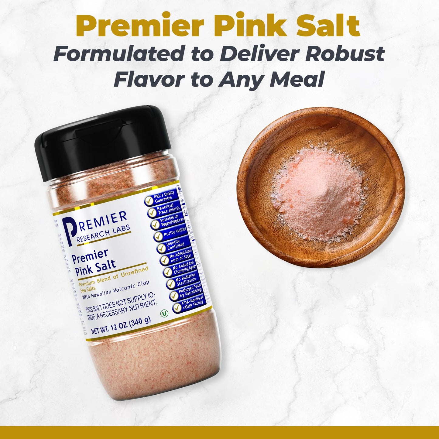 Premier Research Labs Pink Salt - Our Pink Sea Salt is a Hawaiian Red Alaea Sea Salt and Australian Salt Blend for Cooking, Baking with Minerals and Rich Taste - 12 oz Premier Research LabsBuy Supplements Australia
