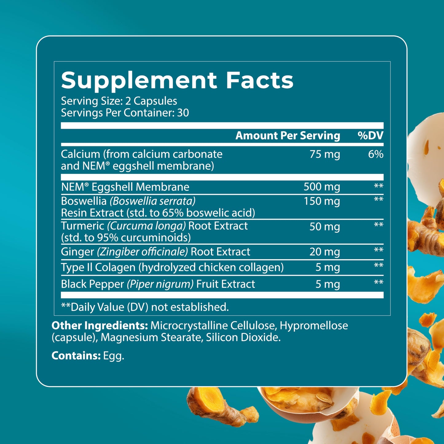 PUREHEALTH RESEARCH Joint Support NEM Eggshell Membrane with Boswellia Extract, Calcium & Turmeric, 60 Capsules PUREHEALTH RESEARCHBuy Supplements Australia