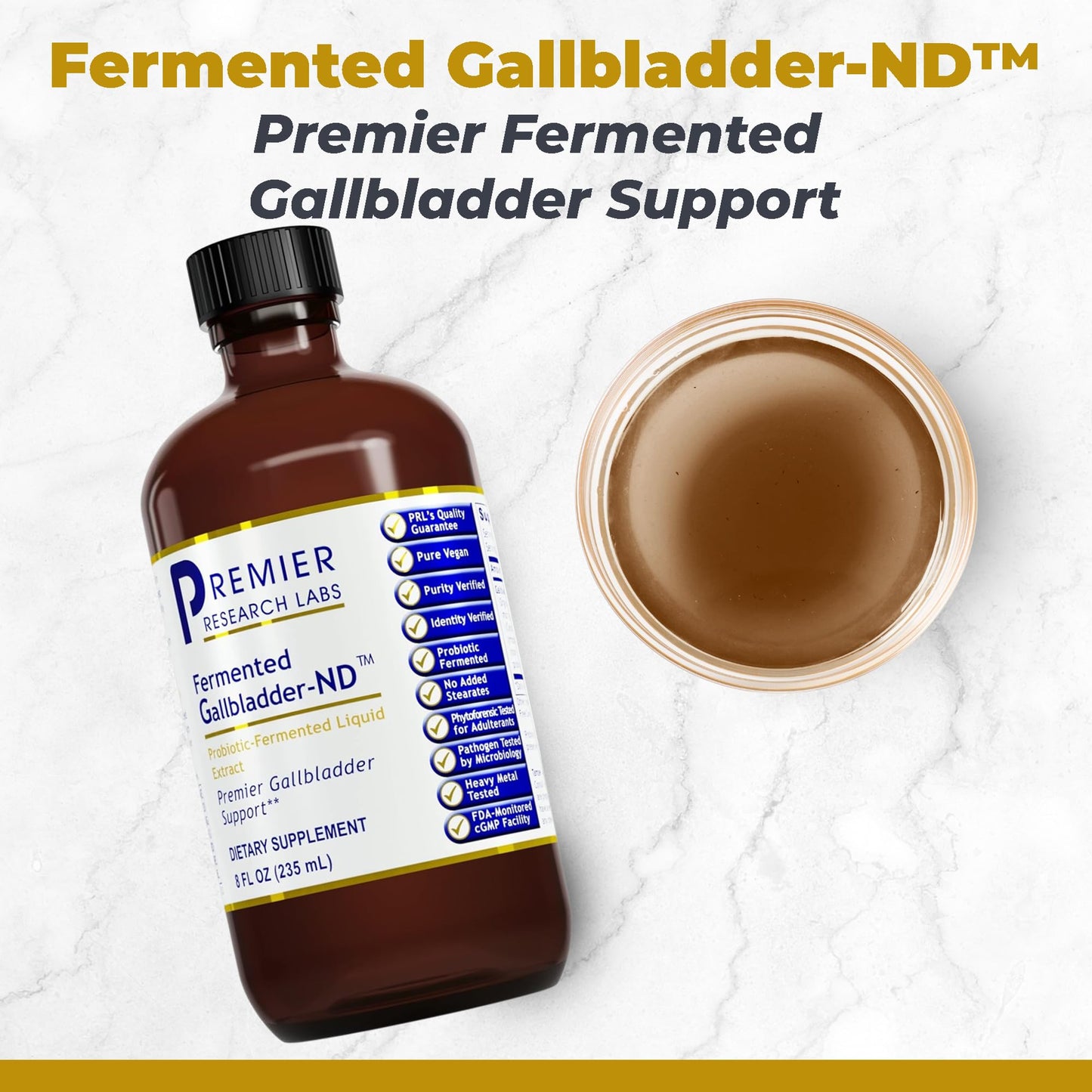 Premier Research Labs Fermented Gallbladder-ND - Gallbladder Cleanse, Milk Thistle and Artichoke Extract, Milk Thistle Liquid Drops, Tincture Supplement with Antioxidants, Turmeric - 8 Fl Oz Bottle Premier Research LabsBuy Supplements Australia
