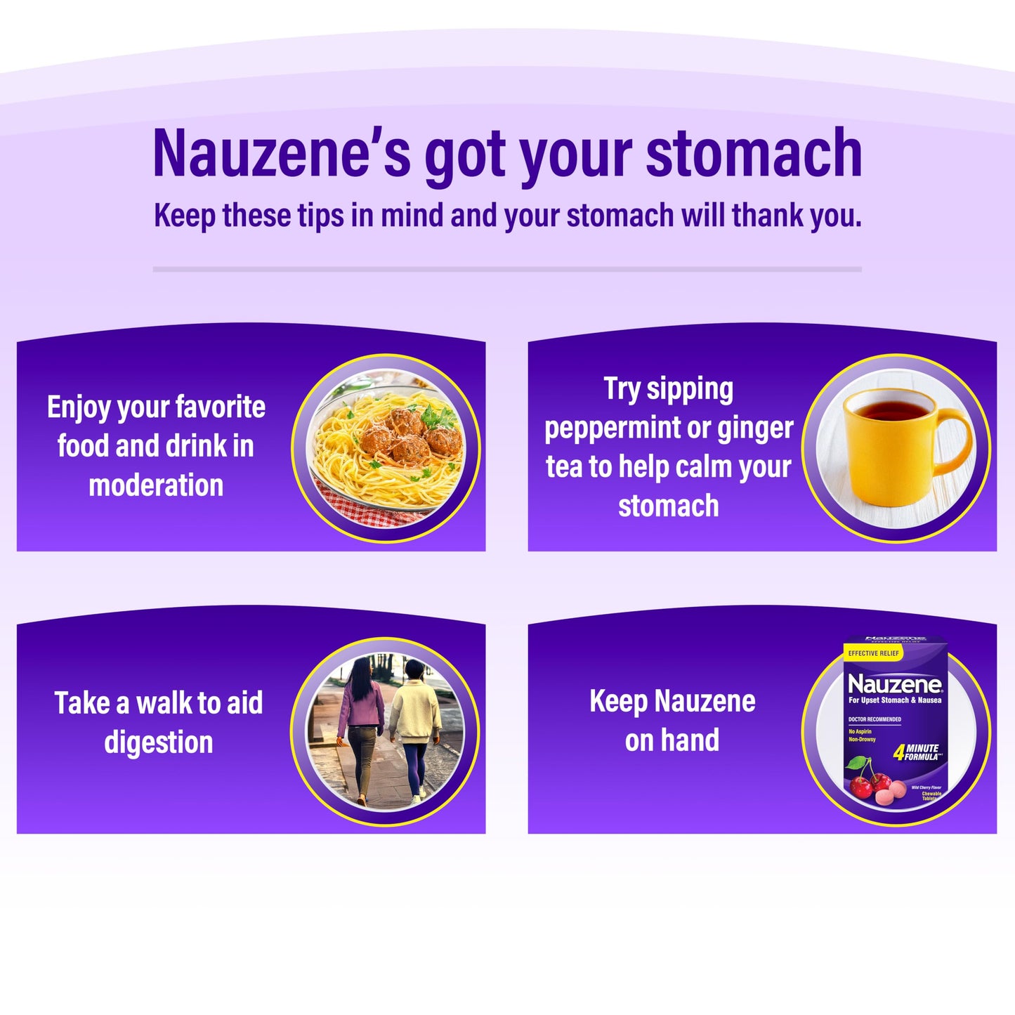 Nauzene Non-drowsy Upset Stomach & Nausea Relief Chewable Tablets - Fast-Acting Relief in 4 Minutes - Doctor Recommended - Wild Cherry Flavor, 42 ct Nauzene buy supplements Au