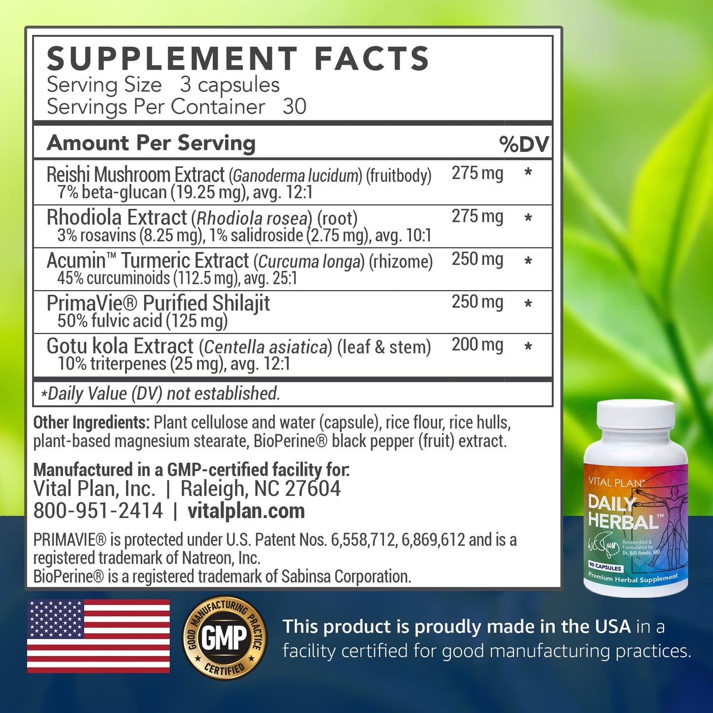 Vital Plan Daily Herbal Supplement by Dr. Bill Rawls – Herbal Immunity Booster for Immune Support, Microbiome Balance & Cell Health — Reishi Mushroom, Turmeric & Rhodiola Vital PlanBuy Supplements Australia