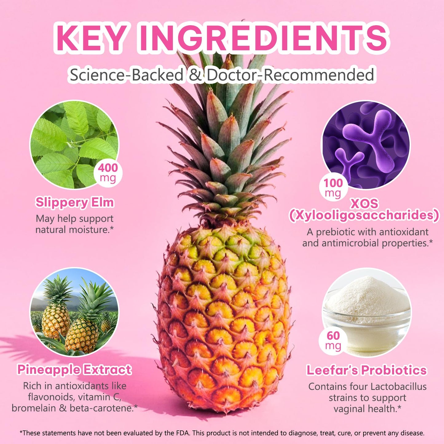 Beyxdu Probiotics for Women Gummies with Slippery Elm Feminine Balance Gummies for Women Vaginal Probiotics with Prebiotics & Lactobacillus Probiotic Blend Vaginal Odor & Vaginal Flora 120Gummy BeyxduBuy Supplements Australia