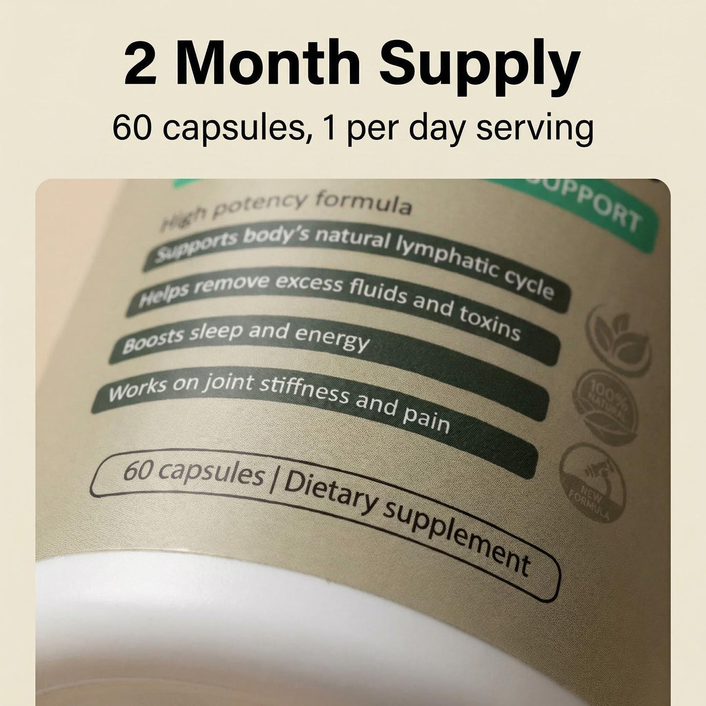 Sculptique Lymphatic Drainage Capsules, New Maximum Potency Formula with Dandelion Extract, Cleavers Extract - Supports Cellulite Reduction 60 Capsules HTKINMI buy supplements Au