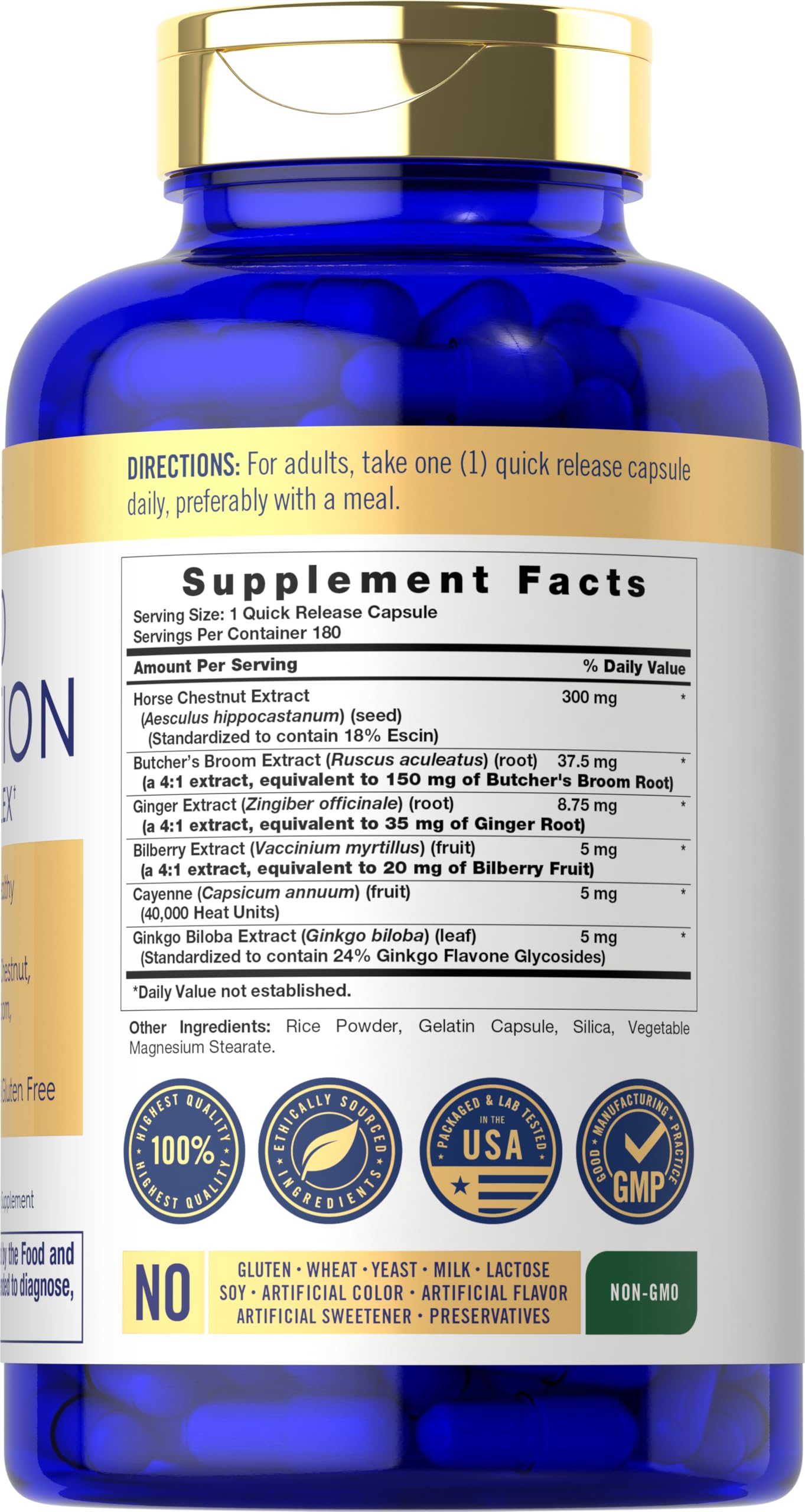 Carlyle Blood Circulation Supplement | 180 Capsules | Supports Healthy Circulation | Non-GMO, Gluten Free CarlyleBuy Supplements Australia
