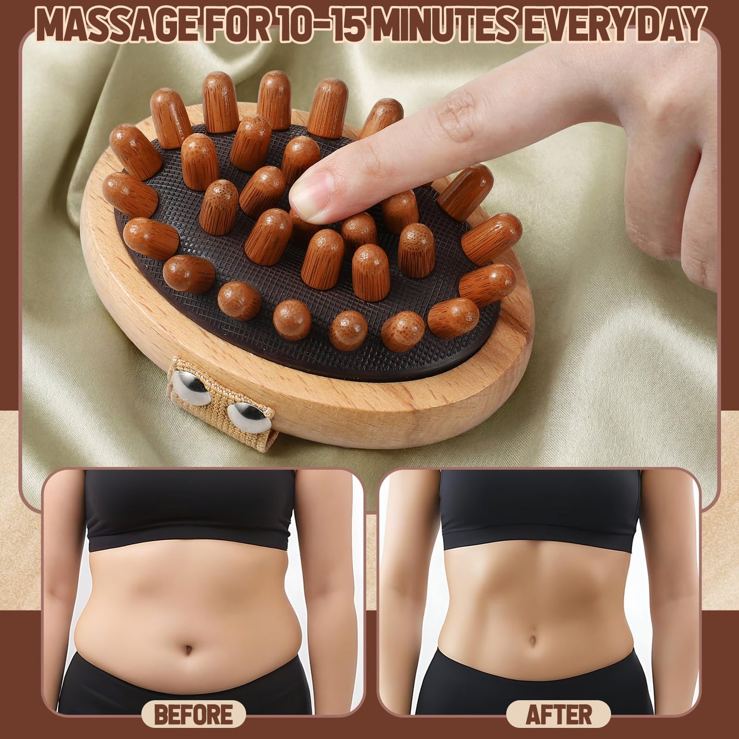 ProSuites Wooden Meridian Massage Body Brush for Cellulite Remover, Cellulite Lymphatic Drainage Massager for Body Shaping ProSuites buy supplements Au