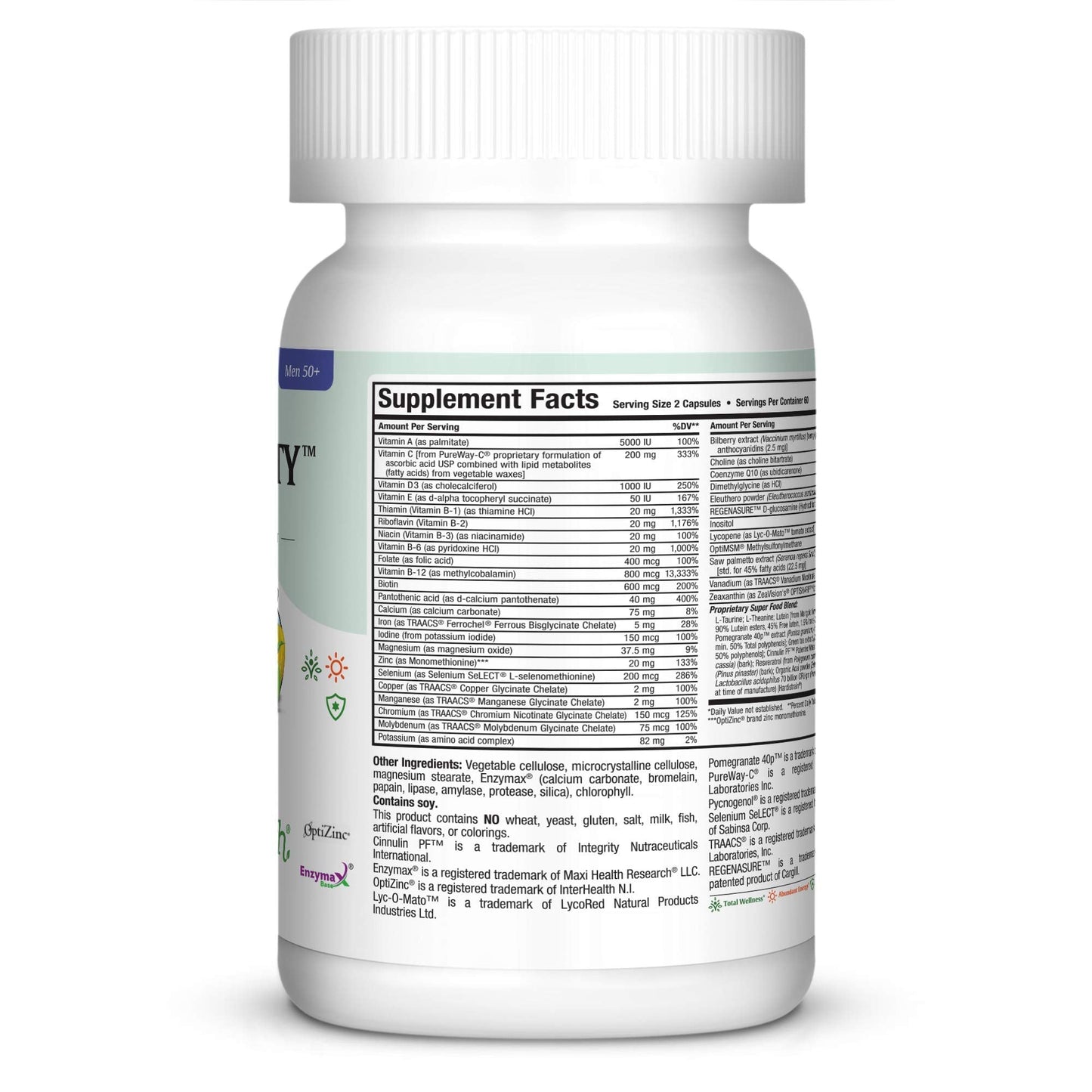 Mens Multivitamin 50 Plus – Daily Multivitamin for Men Over 50 with Vitamin B12, A, D, C, Zinc, Magnesium & More – Energy, Immune & Heart Support Mens Multi Vitamins - Non-GMO – 120 Capsules Maxi HealthBuy Supplements Australia