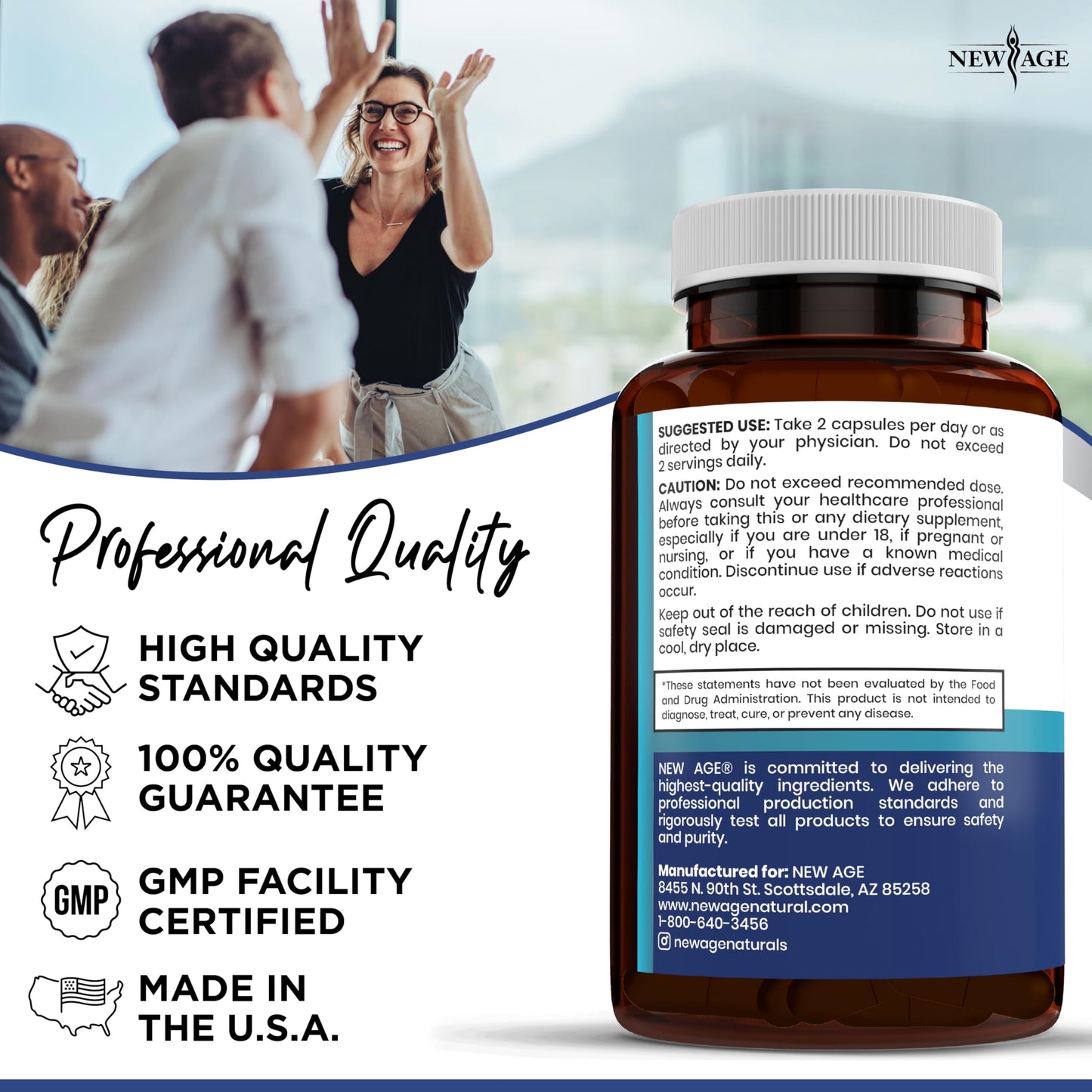NEW AGE Pro Optimize Probiotics for Women, Menopause, Digestive Health - Support for Bloating, Hot Flashes, Joint Support, Night Sweats - Gut Health & Metabolism - Dong Quai (60 (Pack of 1)) NEW AGE buy supplements Au
