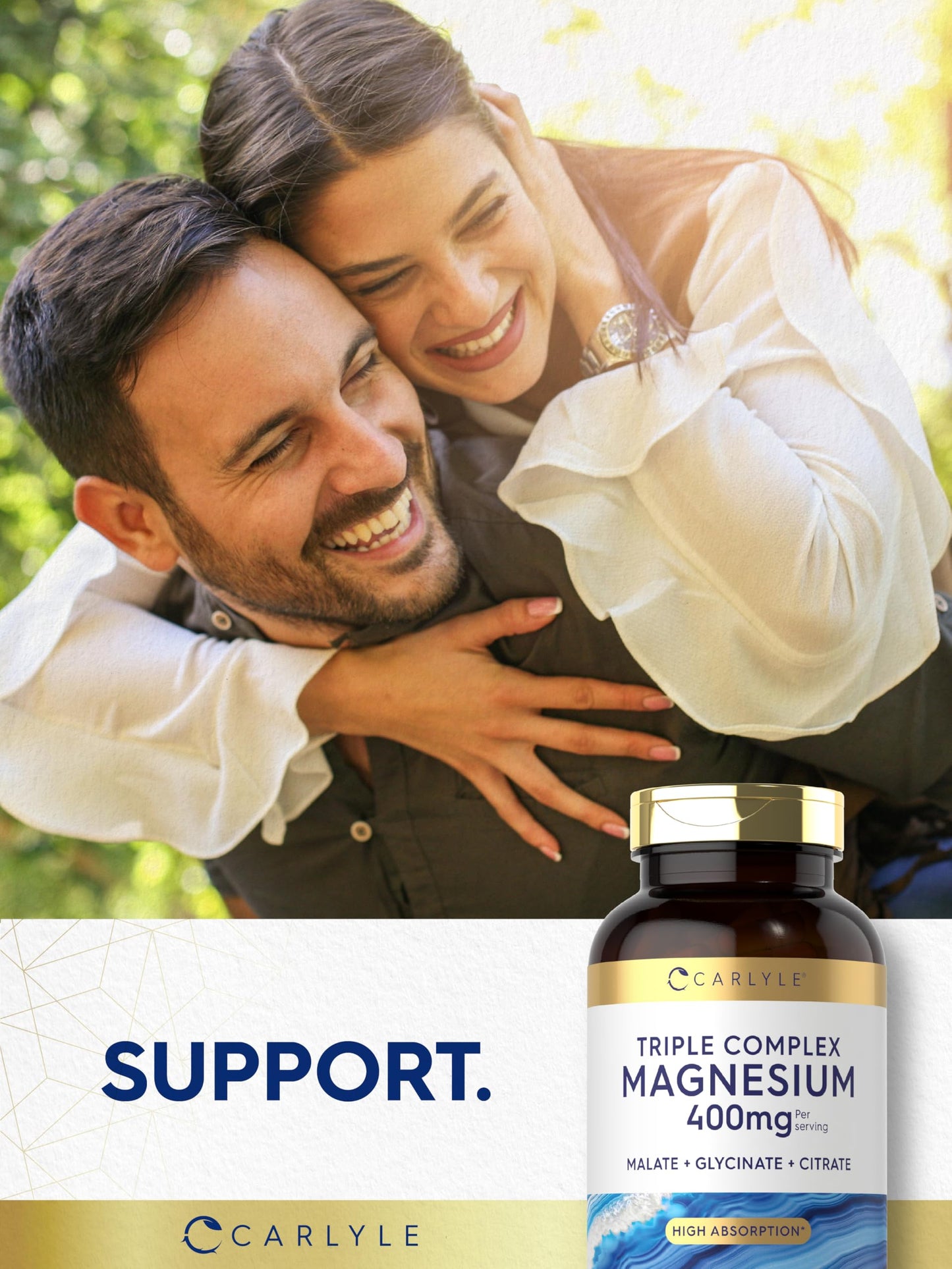 Carlyle Triple Magnesium Complex | 400 mg | 240 Capsules | Magnesium Malate, Glycinate & Citrate | Vegetarian, Non-GMO, and Gluten Free Supplement Carlyle buy supplements Au