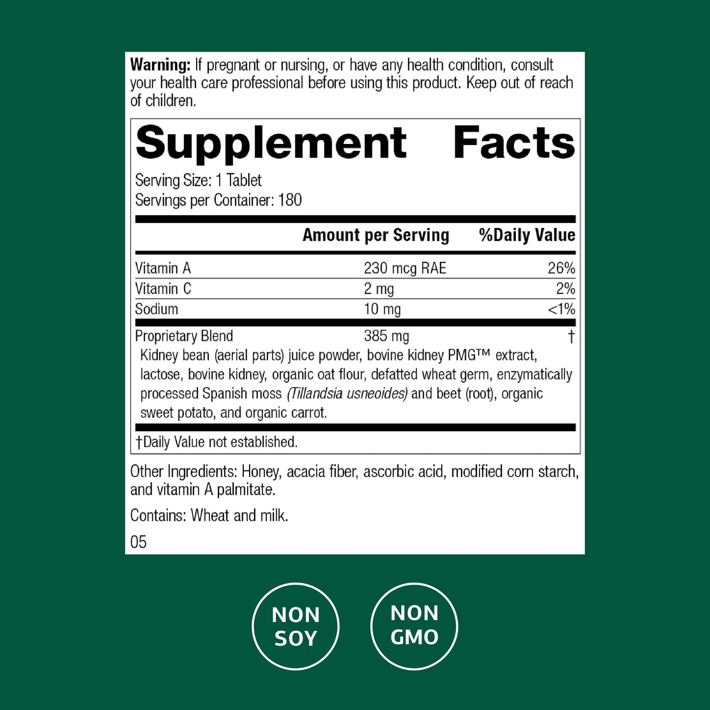Standard Process Renafood - Supports Healthy Kidney Function & Antioxidant Activity - Contains Vitamins A - Non-Soy - 180 Tablets Standard Process Inc.Buy Supplements Australia