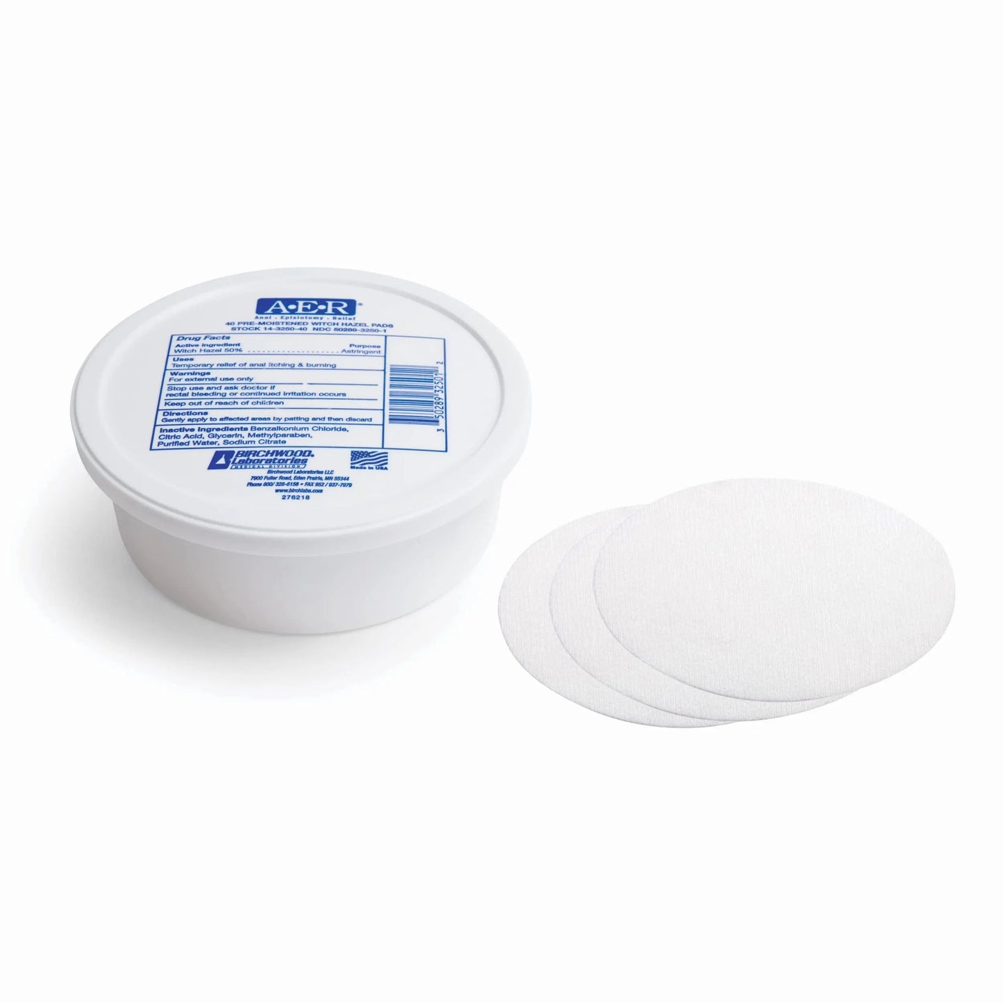 Birchwood Laboratories A-E-R Pre-Moistened Medicated Cooling Witch Hazel Pads For Hemorrhoid & Postpartum Relief, 40 Count Birchwood LaboratoriesBuy Supplements Australia