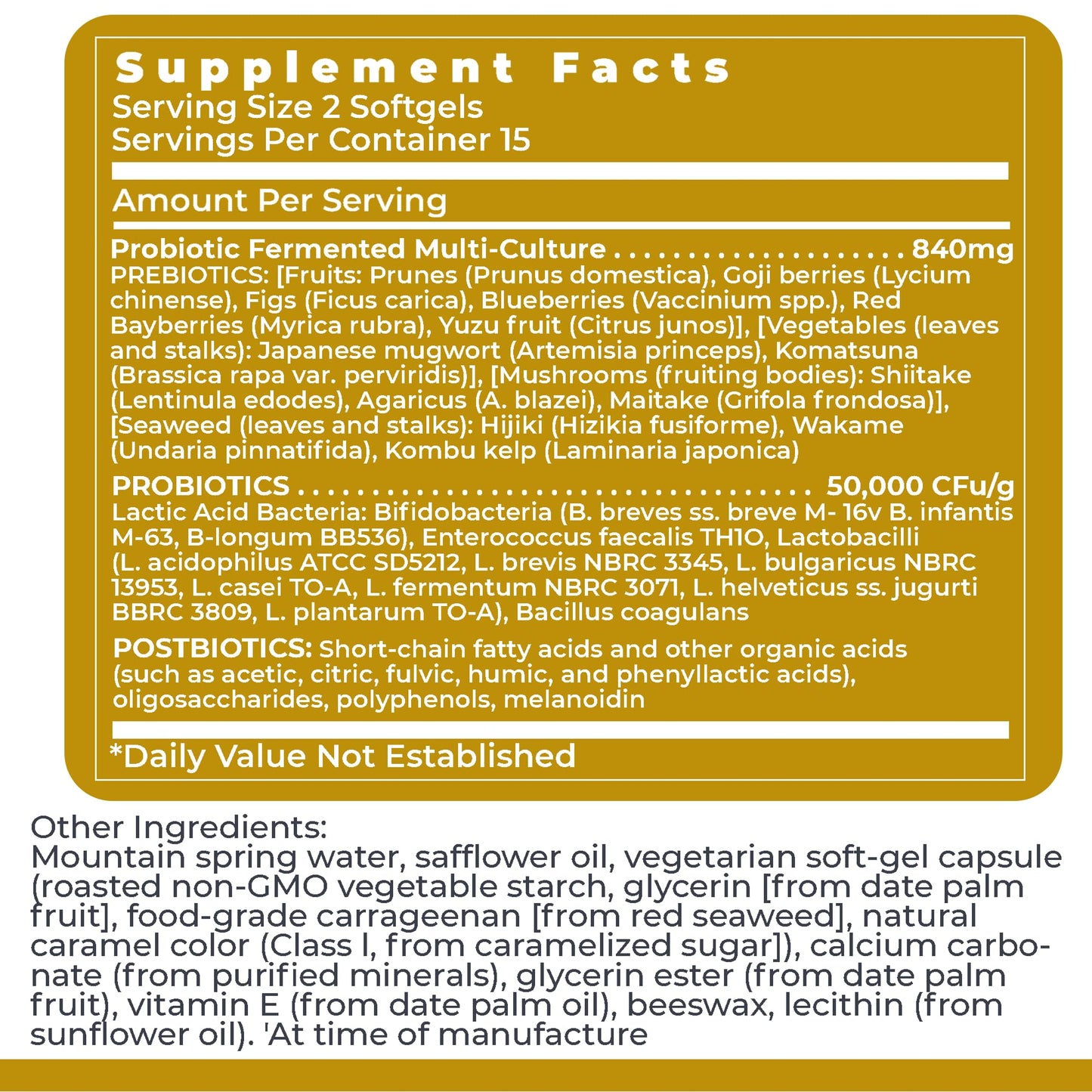 Premier Research Labs Premier Probiotic - Pre Pro Post Biotics for Women & Men, Quad Biotic, Quadbiotic, Prebiotics, Probiotics