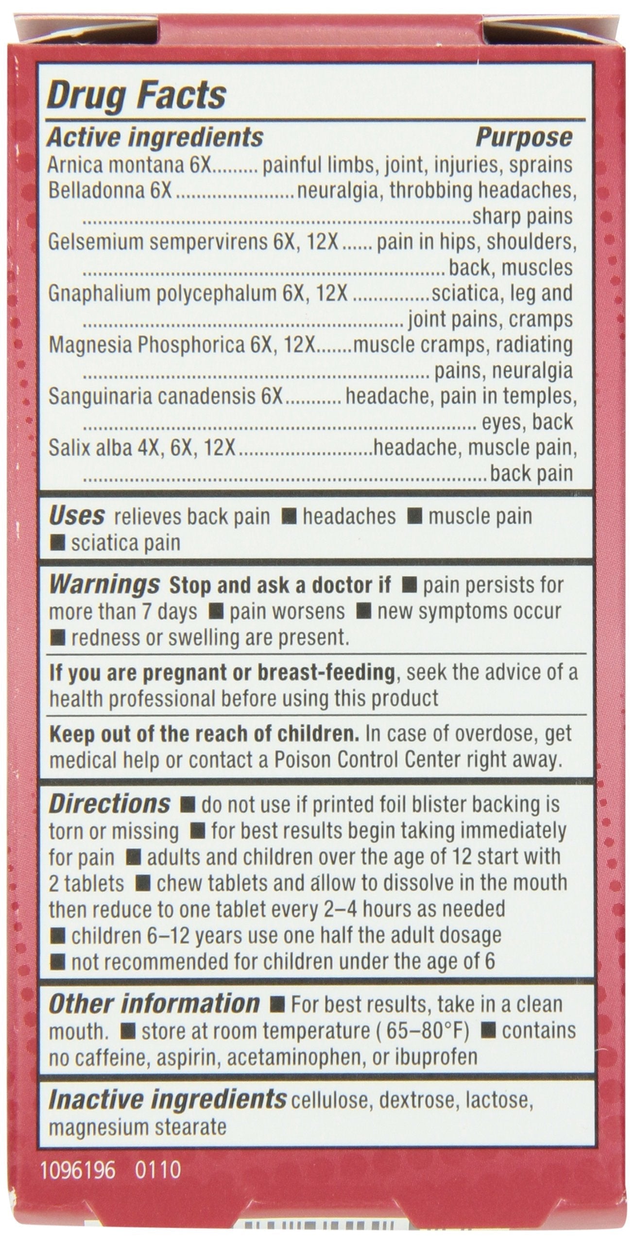 Natrabio Pain Relief Tablets, 60 Count NatraBioBuy Supplements Australia