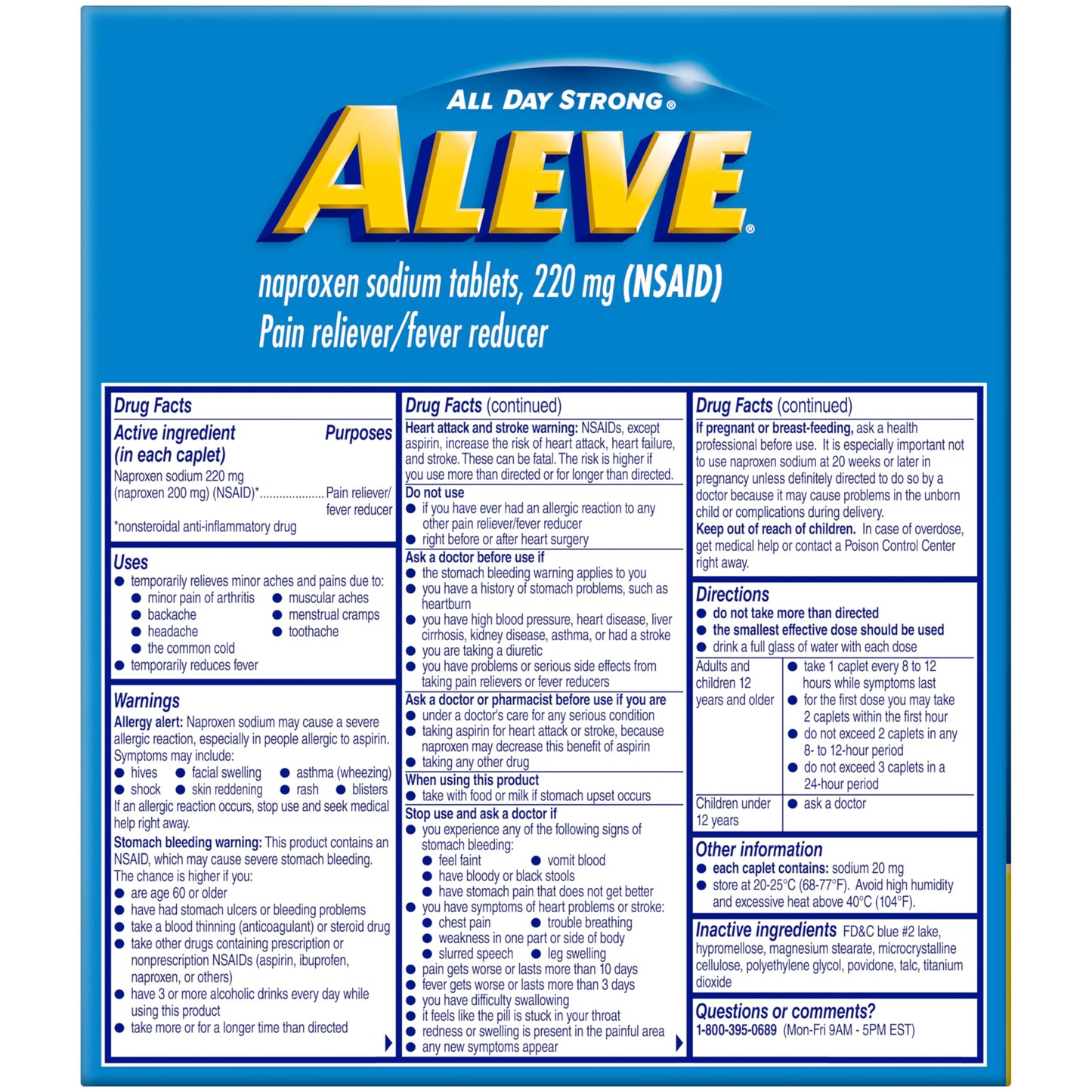 Aleve Pain Reliever & Fever Reducer Naproxen Sodium Caplets, Body and Arthritis Pain Reliever, Medicine for Adults and Children Ages 12 and Up, 60 Individual Pouches Aleve buy supplements Au