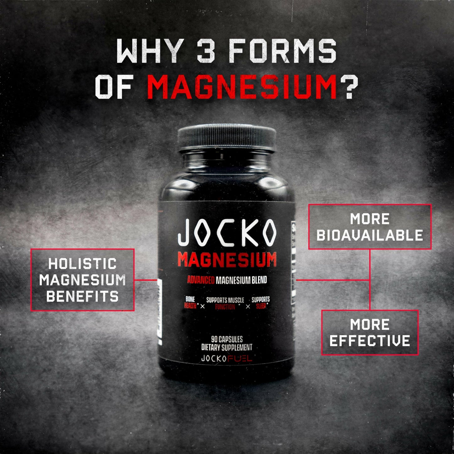 Jocko Fuel Magnesium Complex Supplement - Magnesium Glycinate, Citrate, & Taurate Capsules Dietary Supplement for Muscle Recovery & Relaxation, Heart, Nerve, Bone Support, & Sleep 30-Day Supply Jocko Fuel buy supplements Au