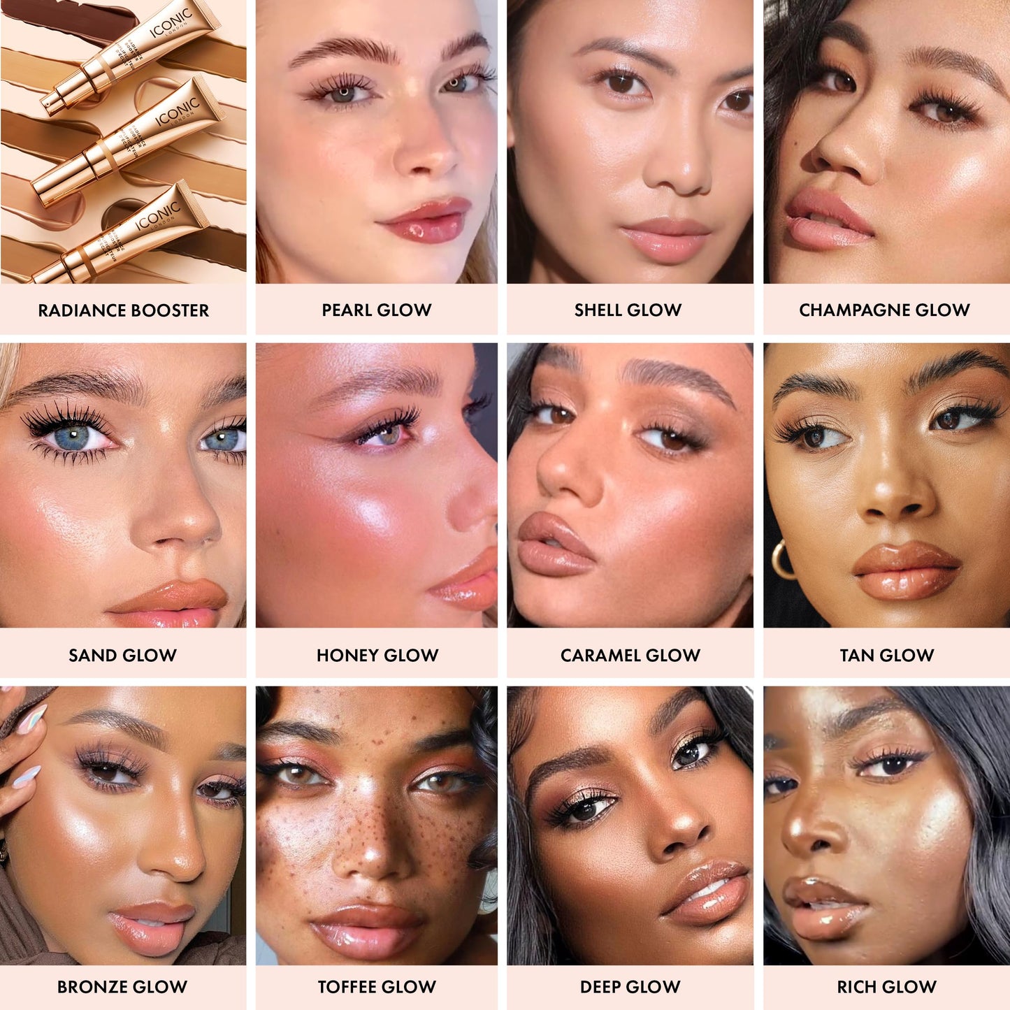 ICONIC LONDON Radiance Booster | Liquid Radiance Lightweight Skin Tint for a Glowy Makeup Look, Cruelty Free, Vegan Makeup (Sand Glow) 30 mL/ 1.01 Fl Oz ICONIC LONDON buy supplements Au