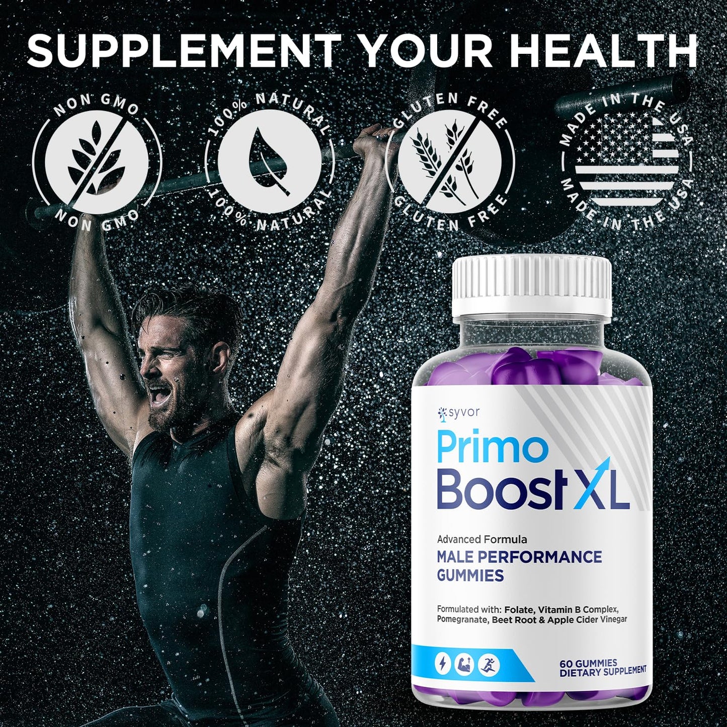 (2 Pack) Primo Boost XL Gummies, Official Primo Boost XL Gummys with All Natural Ingredients, Advanced PrimoBoost Health & Wellness Formula with Max Strength Active Lifestyle Vitamins (120 Gummies) SyvorBuy Supplements Australia