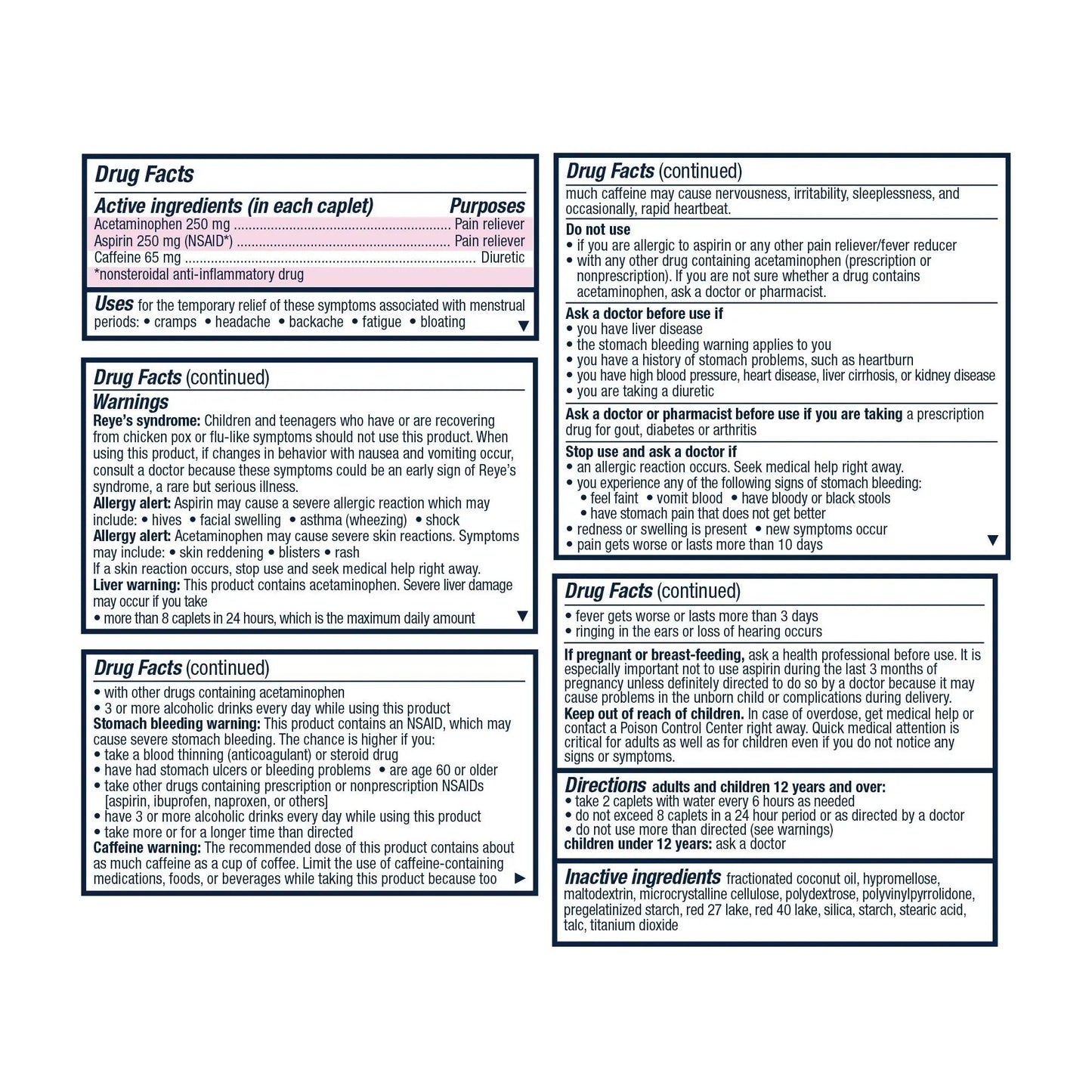 Pamprin Maximum Strength Formula, 24 Caplets (Pack of 3) PamprinBuy Supplements Australia