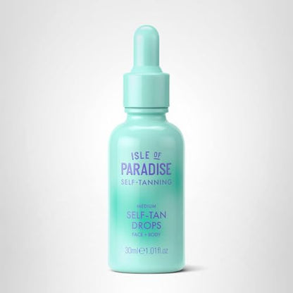 Isle of Paradise Self Tanning Face & Body Drops- Medium, Self Tanner Drops for a Natural Bronze, Long-lasting Tan