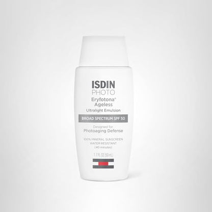 ISDIN Eryfotona Ageless SPF 50 (1.7 Fl Oz) | Tinted Mineral Sunscreen for Face with Zinc Oxide | Anti-Aging Sunscreen with DNA Repairsomes & Vitamin E