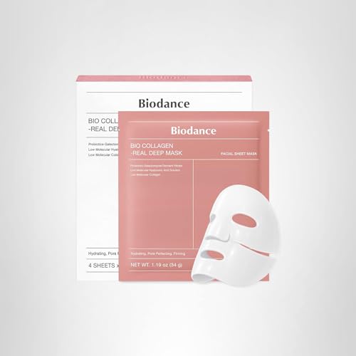 BIODANCE Bio-Collagen Real Deep Mask, Hydrating Overnight Hydrogel Face Mask, Pore Minimizing, Elasticity, Plumping, Travel Essentials & Self Care Gifts for Women, Korean Skin Care | 1.19oz(34g) x 4ea BIODANCEBuy Supplements Australia